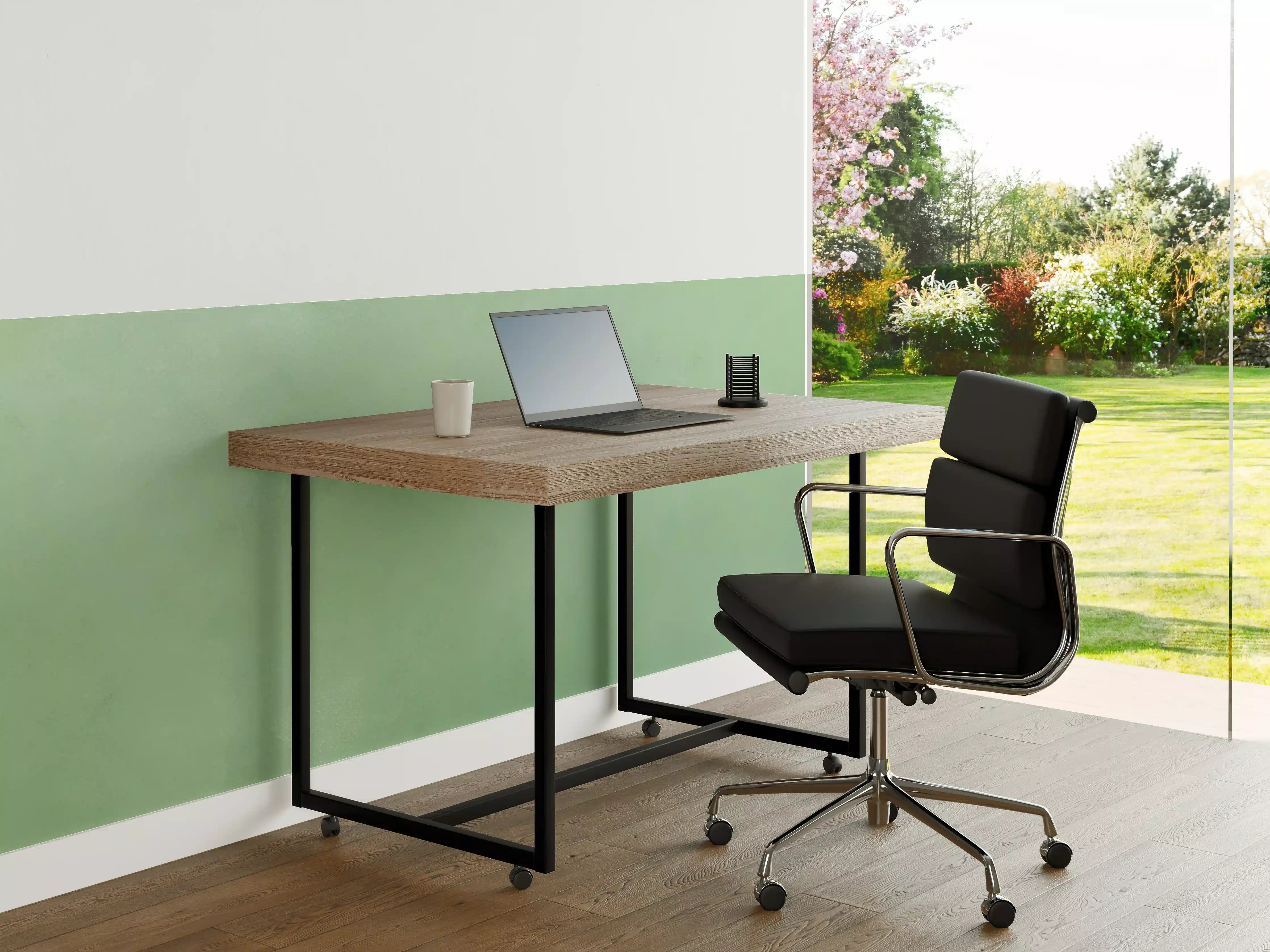 Büro Wandgestaltung - Sanfter Grau-Grün Farbverlauf