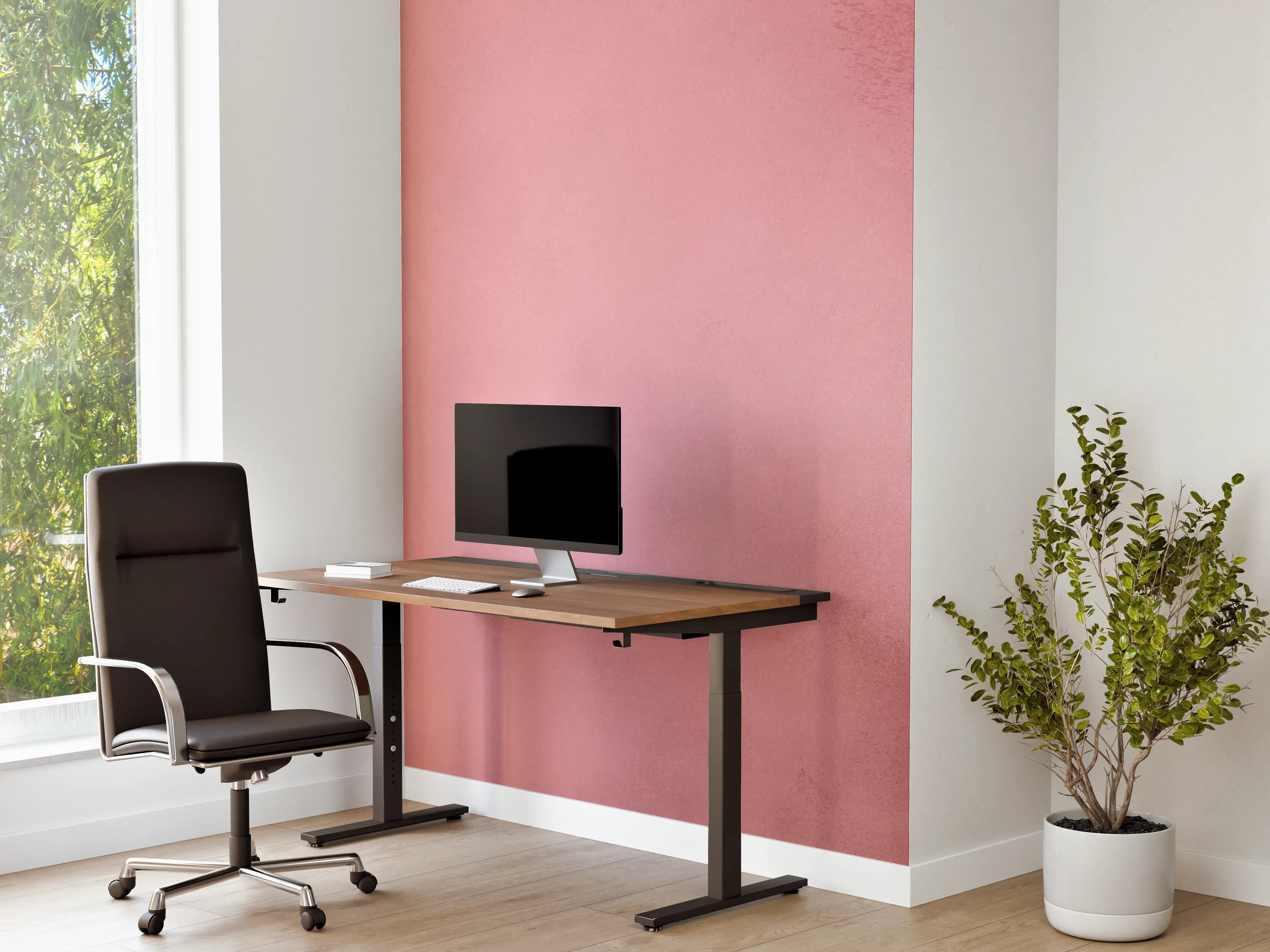 Büro Wandgestaltung - Sanfter Rosa Farbverlauf
