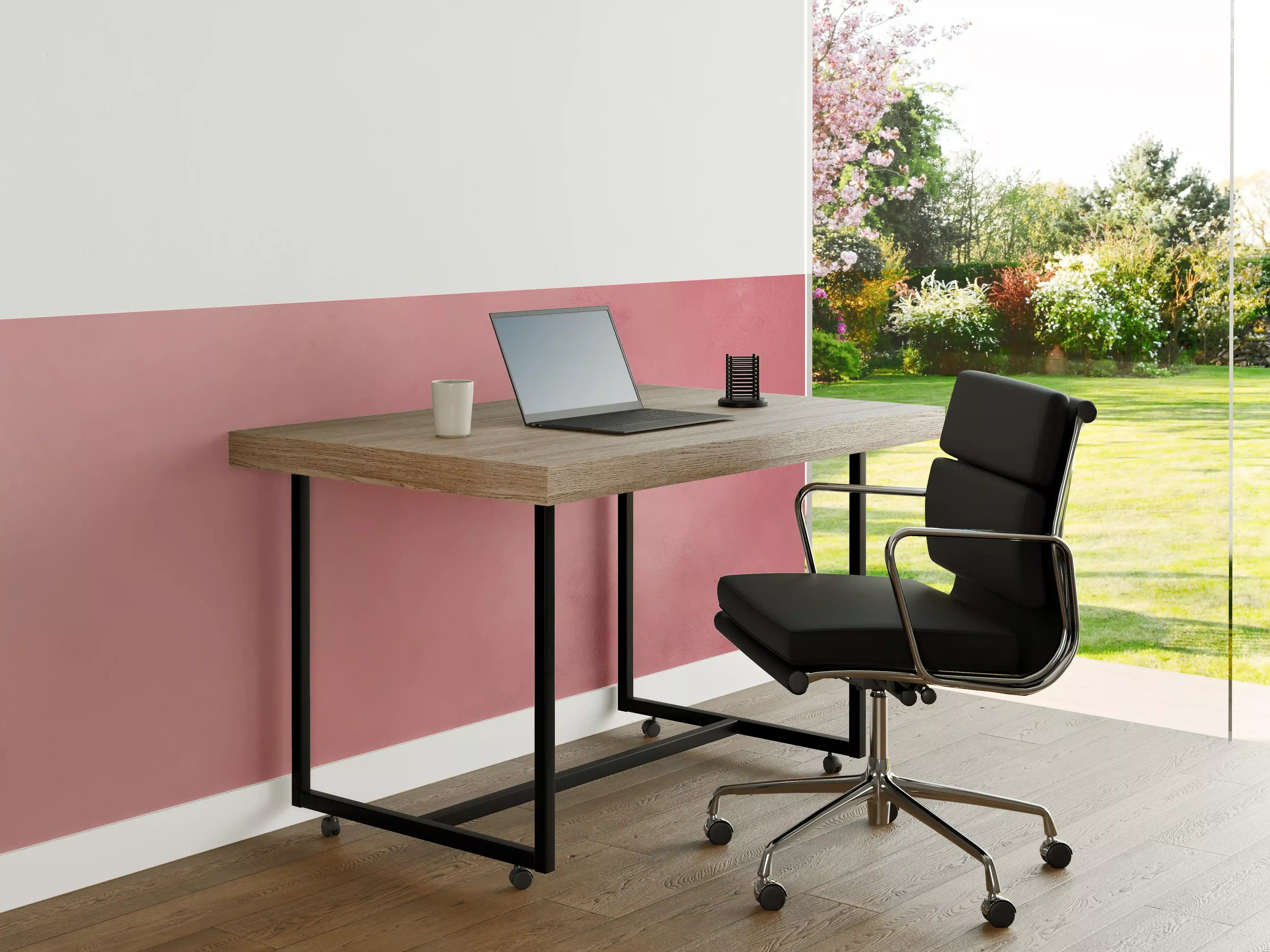 Büro Wandgestaltung - Sanfter Rosa Farbverlauf