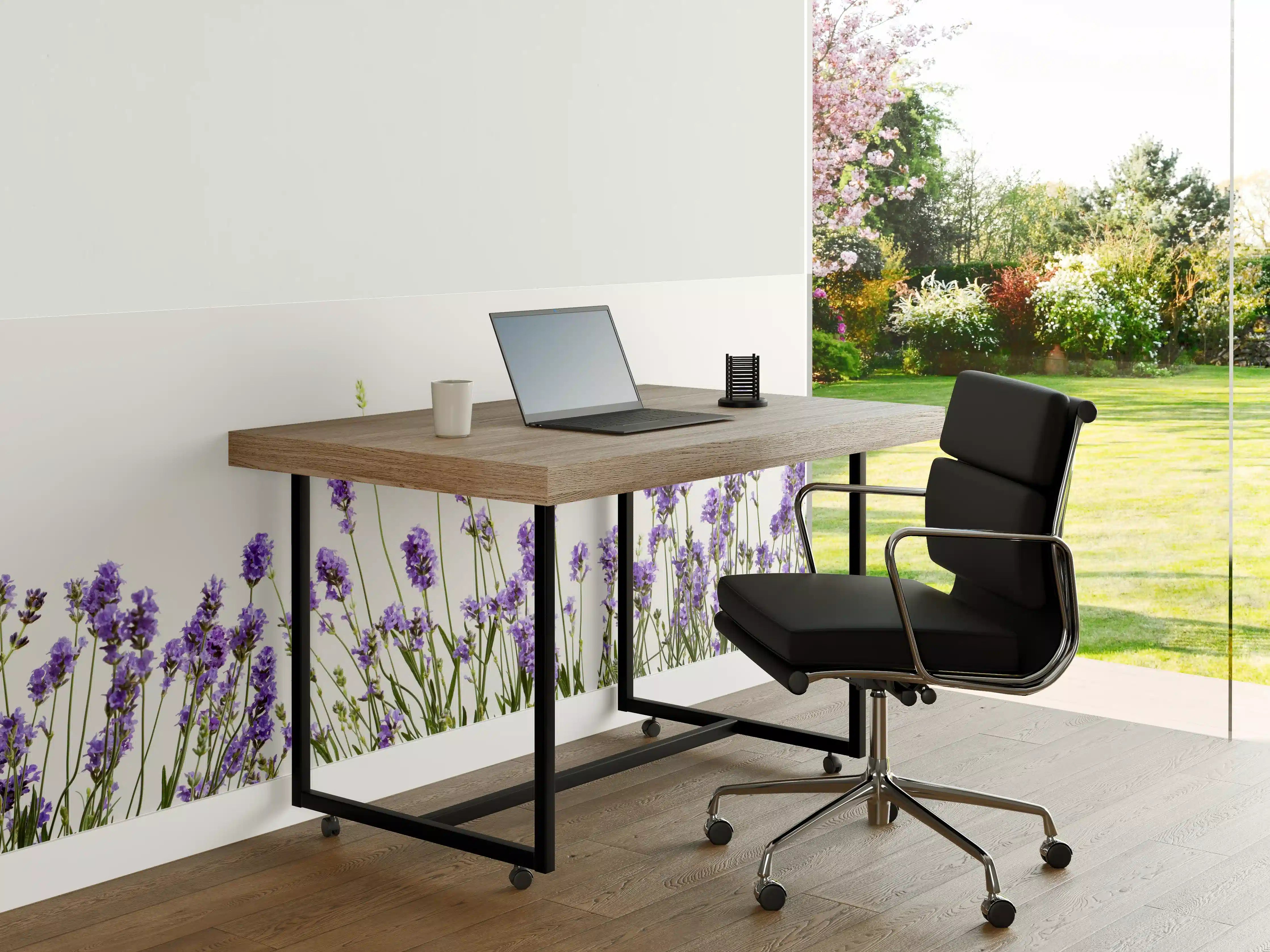 Büro Wandgestaltung - Sanftes Lavendelgrau