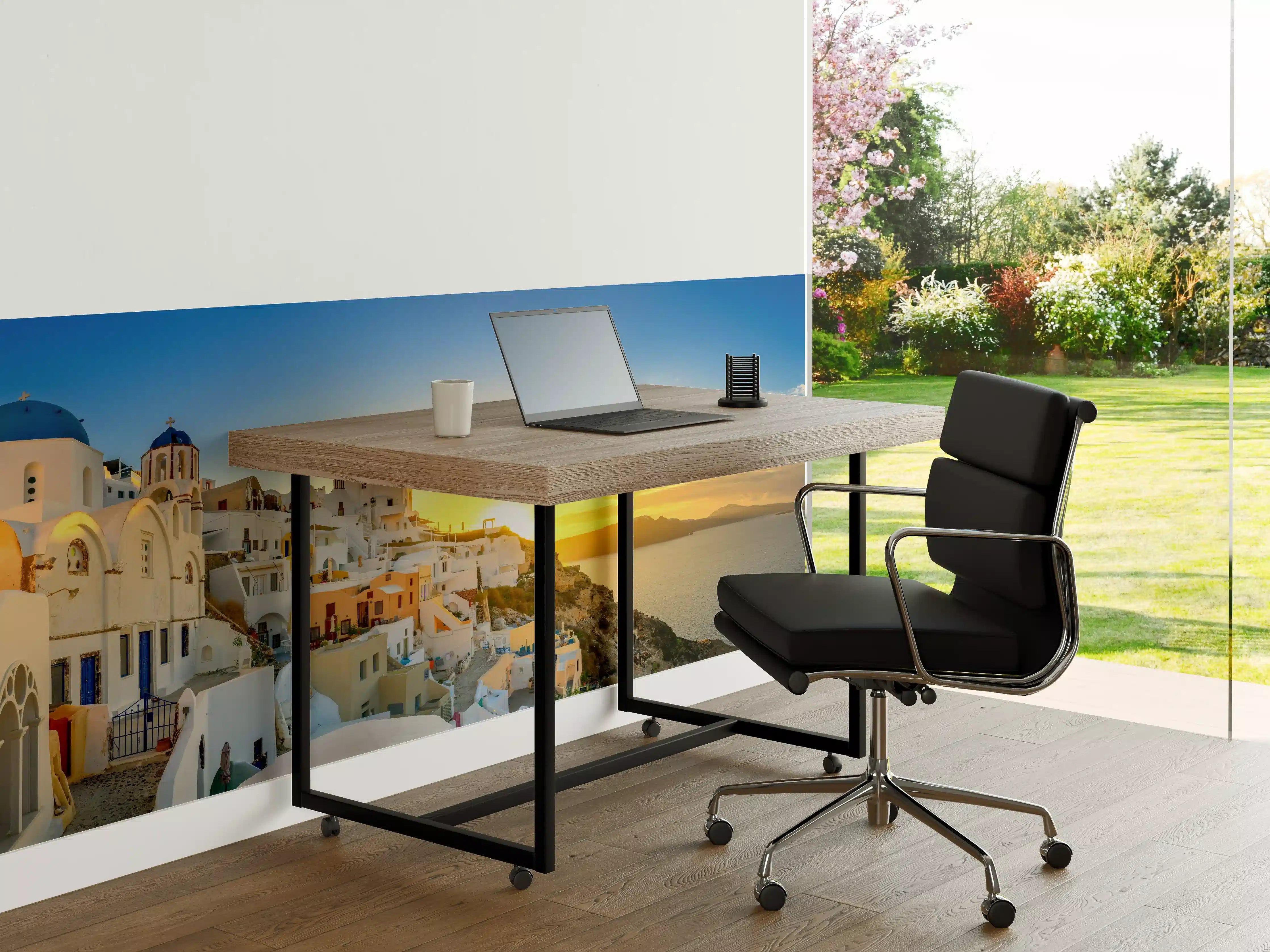 Büro Wandgestaltung - Santorini Sonnenuntergang Skyline
