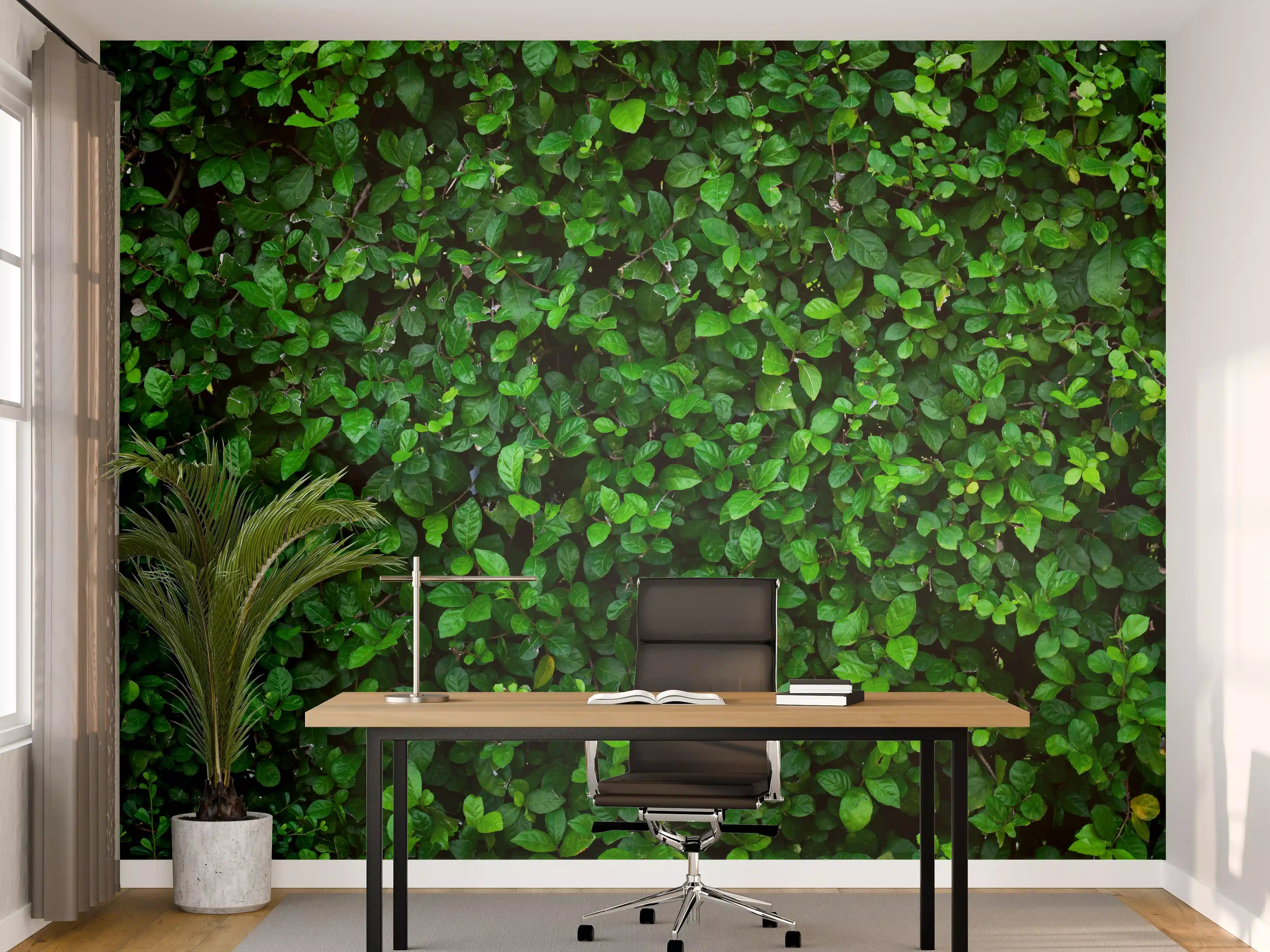 Büro Wandgestaltung - Satte grüne Blätter