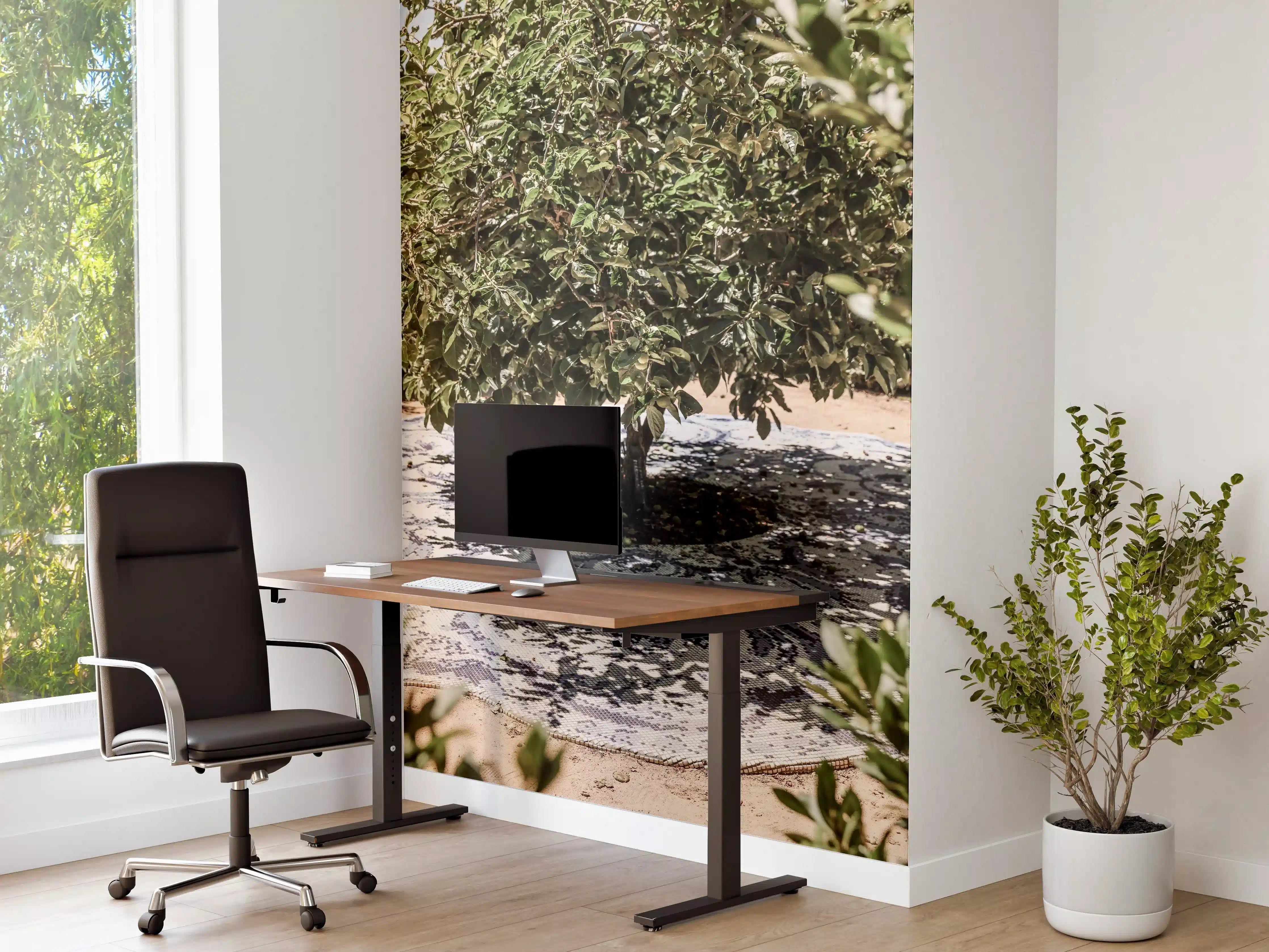 Büro Wandgestaltung - Schattiges Baummosaik Natur