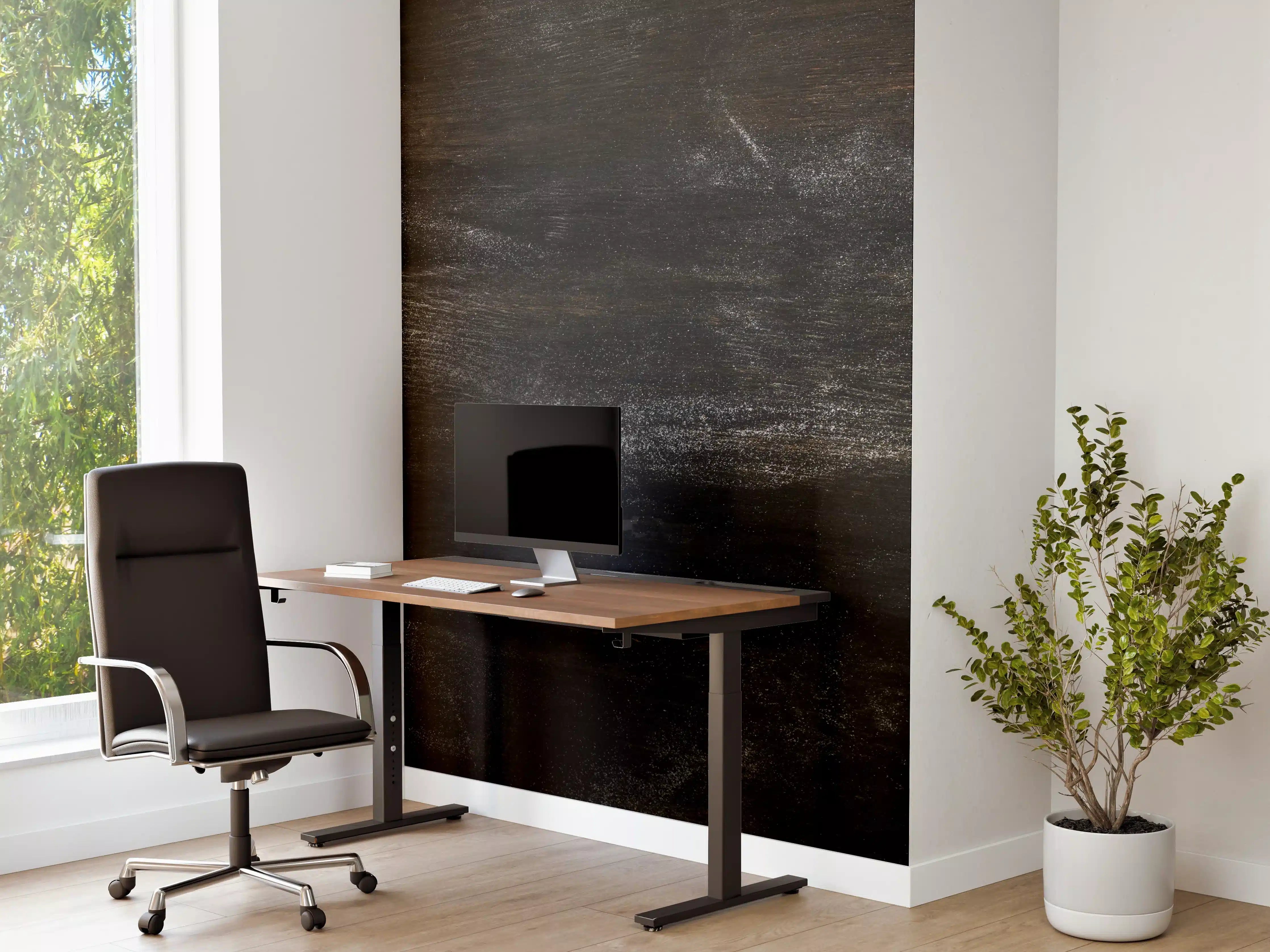 Büro Wandgestaltung - Schieferstein mit Mehl