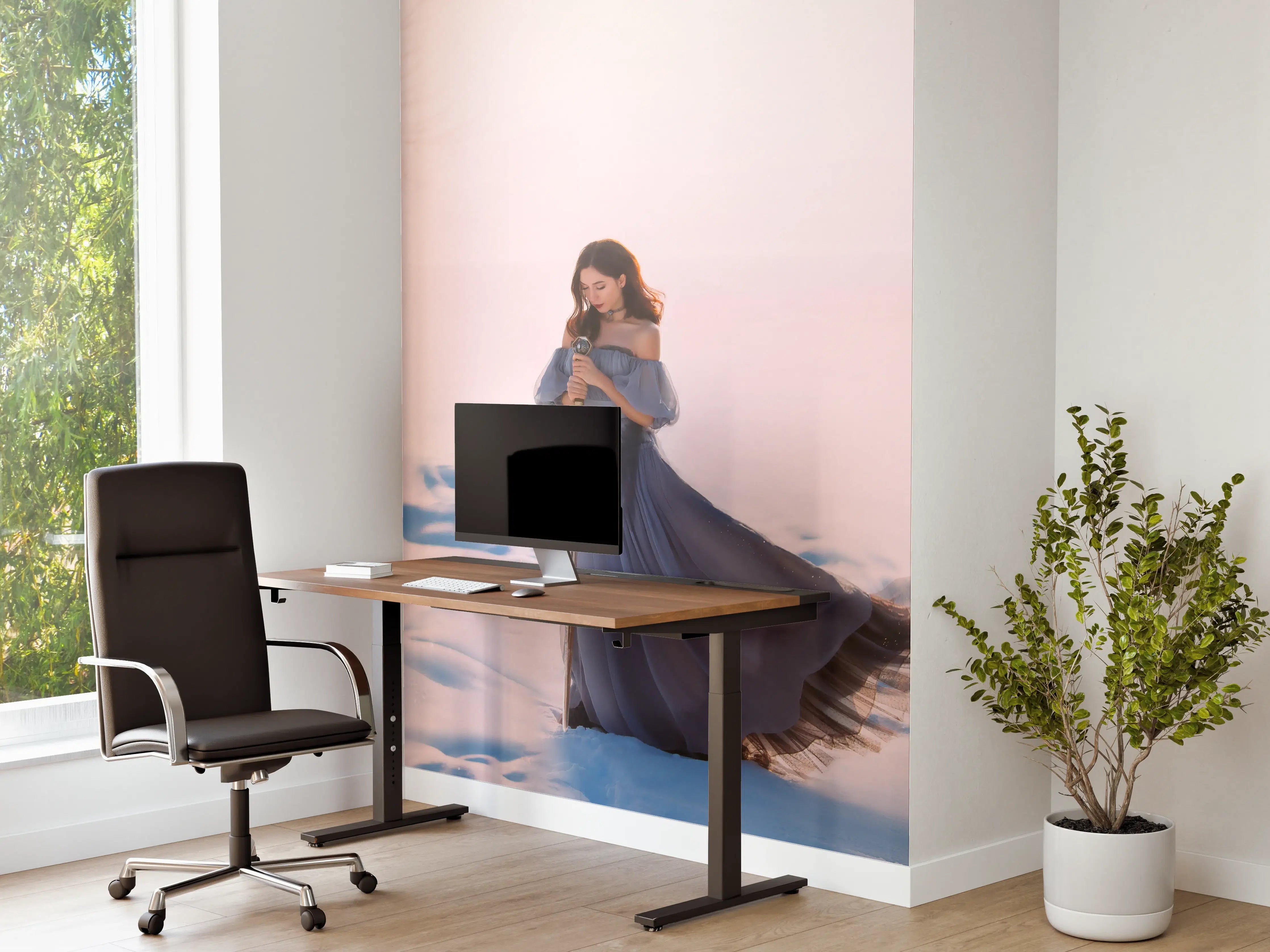 Büro Wandgestaltung - Schnee-Königin mit Schwert