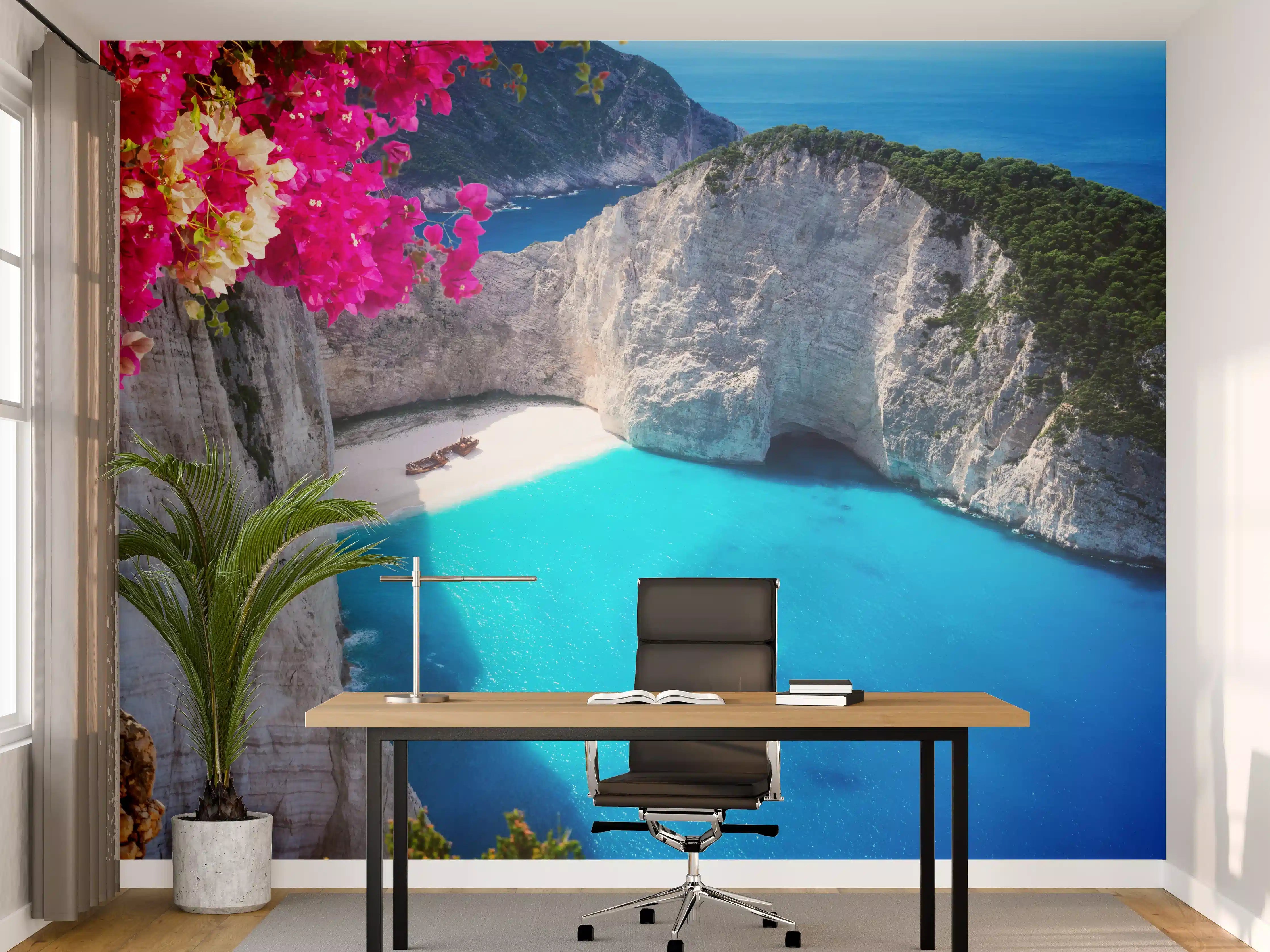 Büro Wandgestaltung - Schöne Landschaft der Insel Zakinthos
