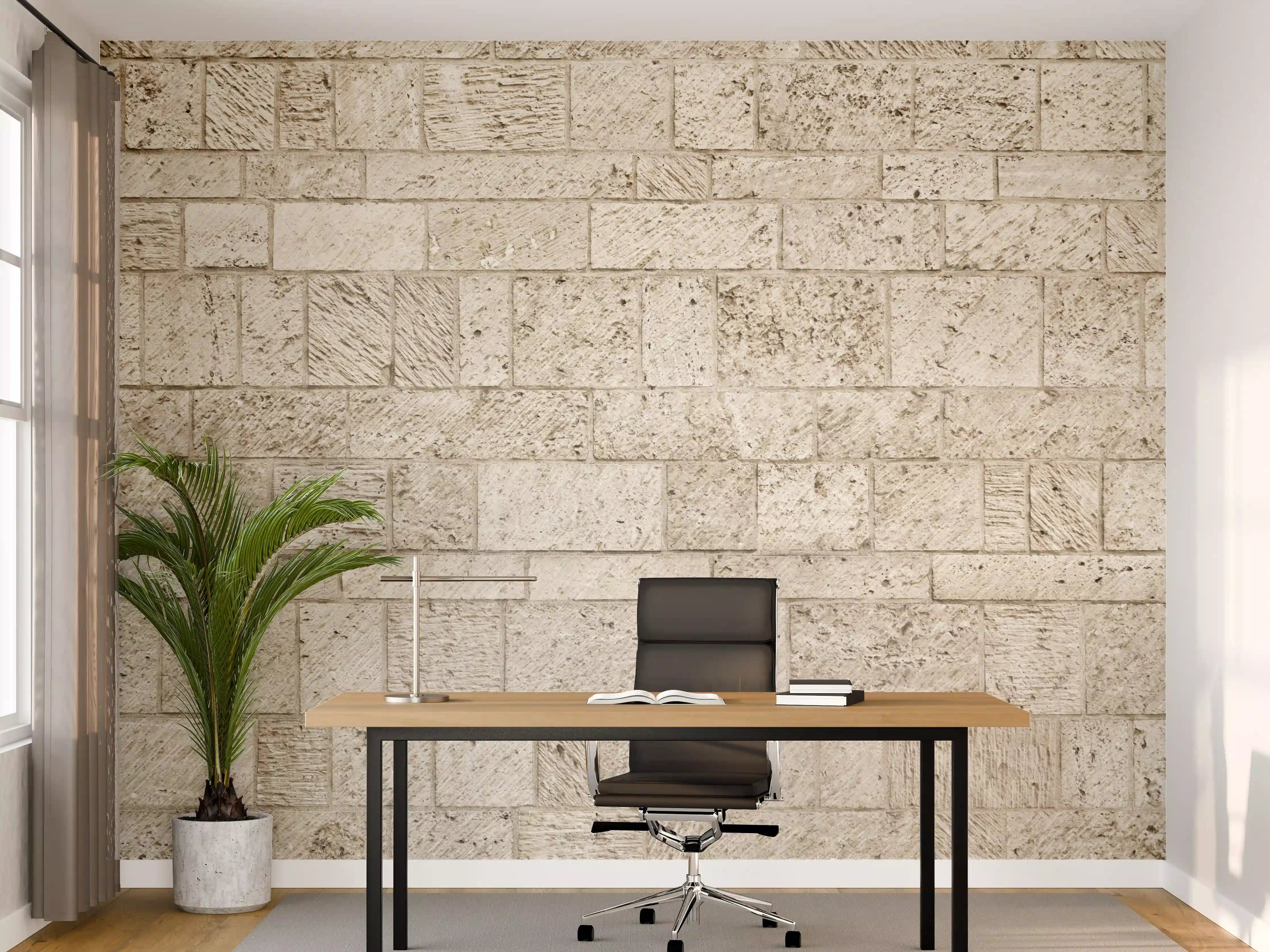 Büro Wandgestaltung - Schöne Steinfassade im Panoramaformat