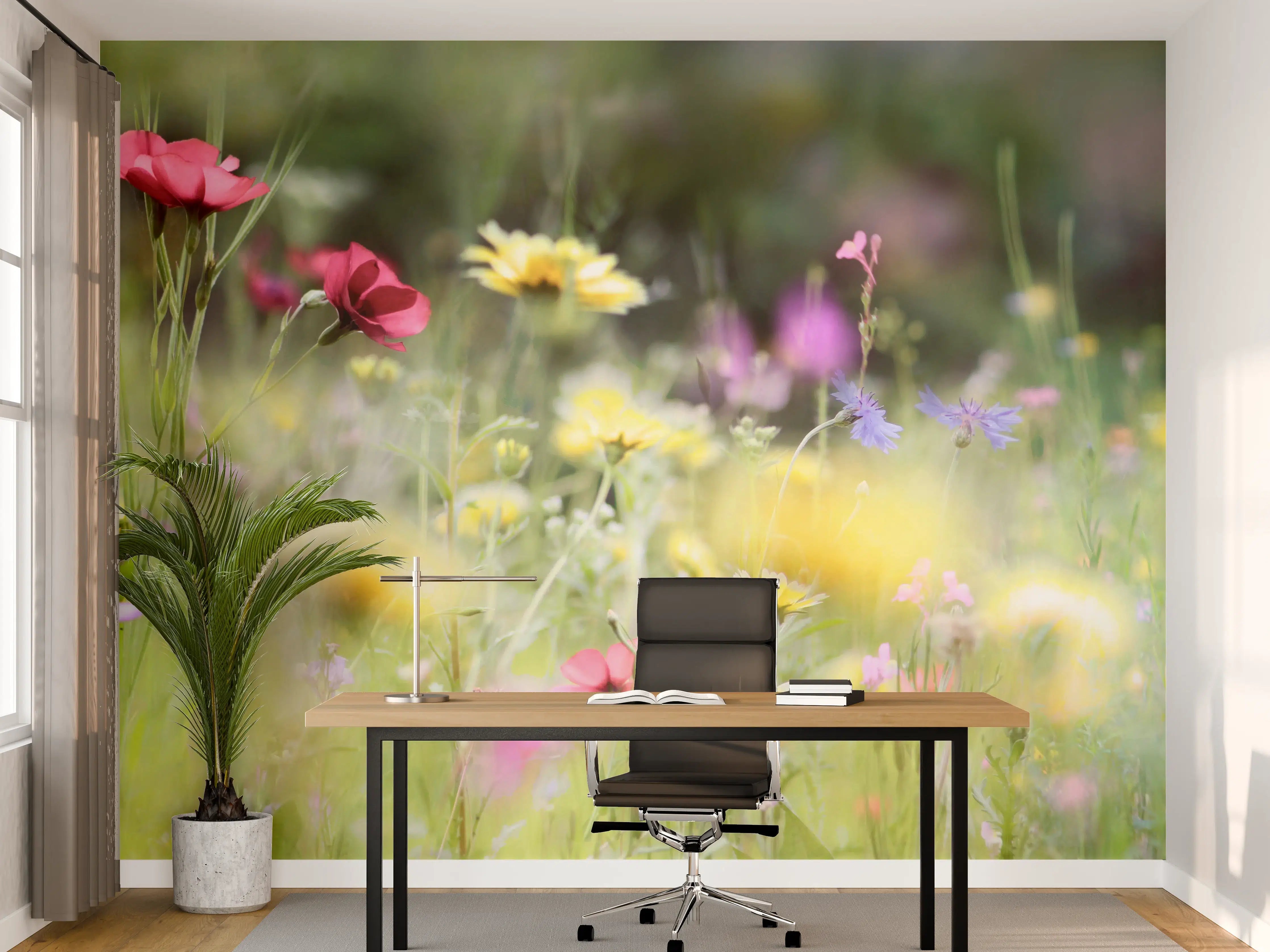 Büro Wandgestaltung - Schöne Wildblumenwiese