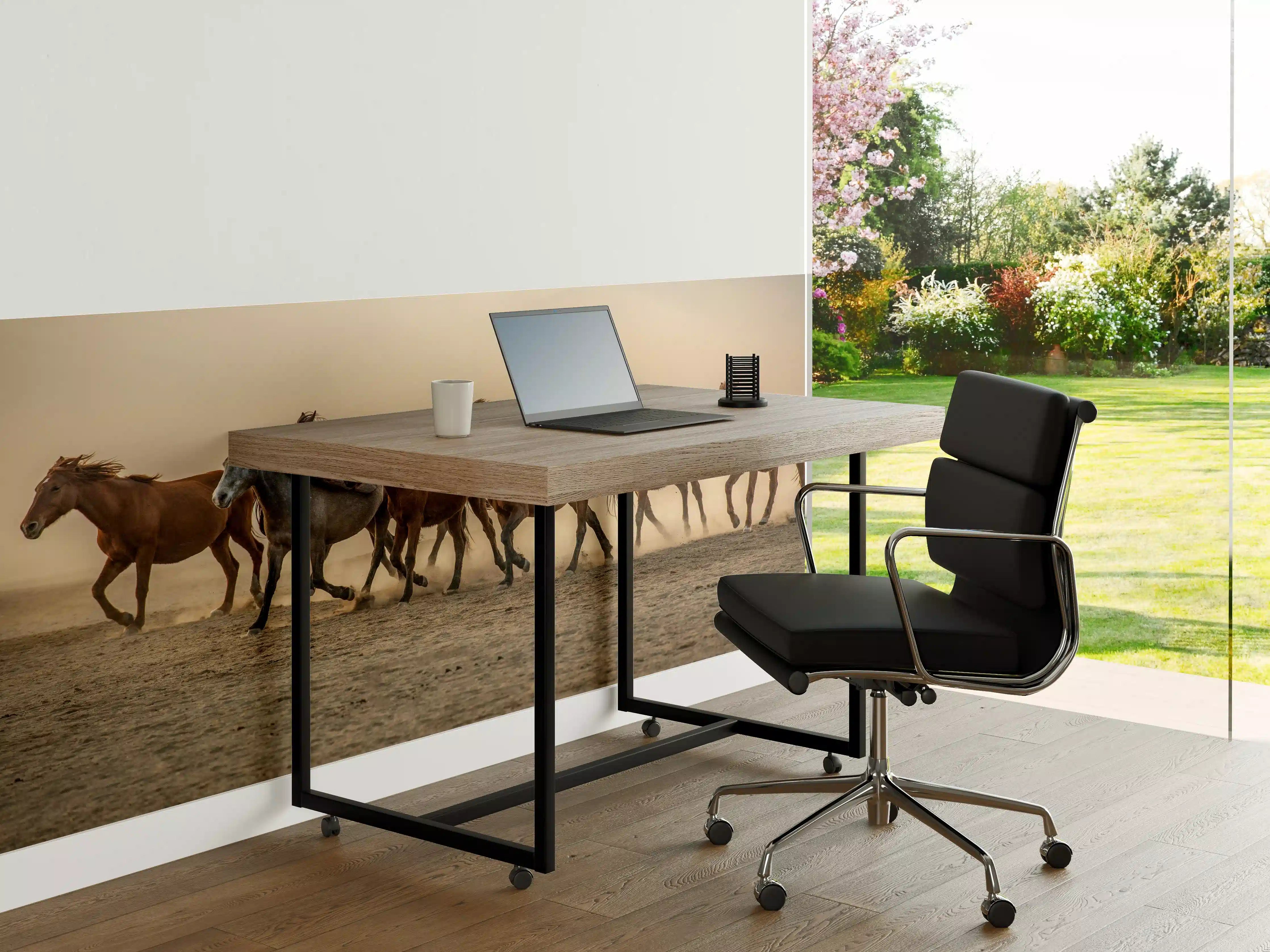 Büro Wandgestaltung - Schöne galoppierende Pferdeherde 