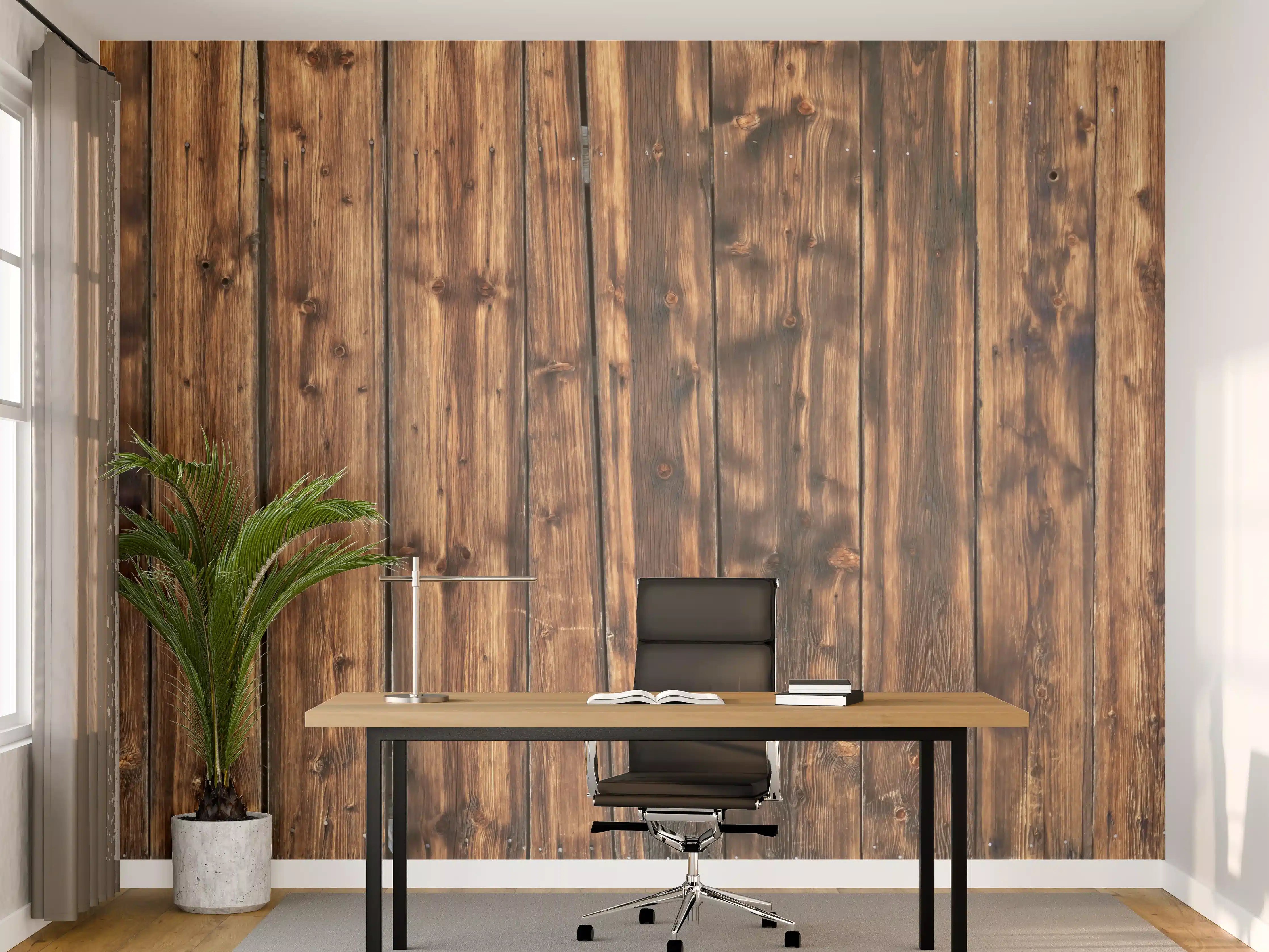 Büro Wandgestaltung - Schöne verwitterte Hüttenwand
