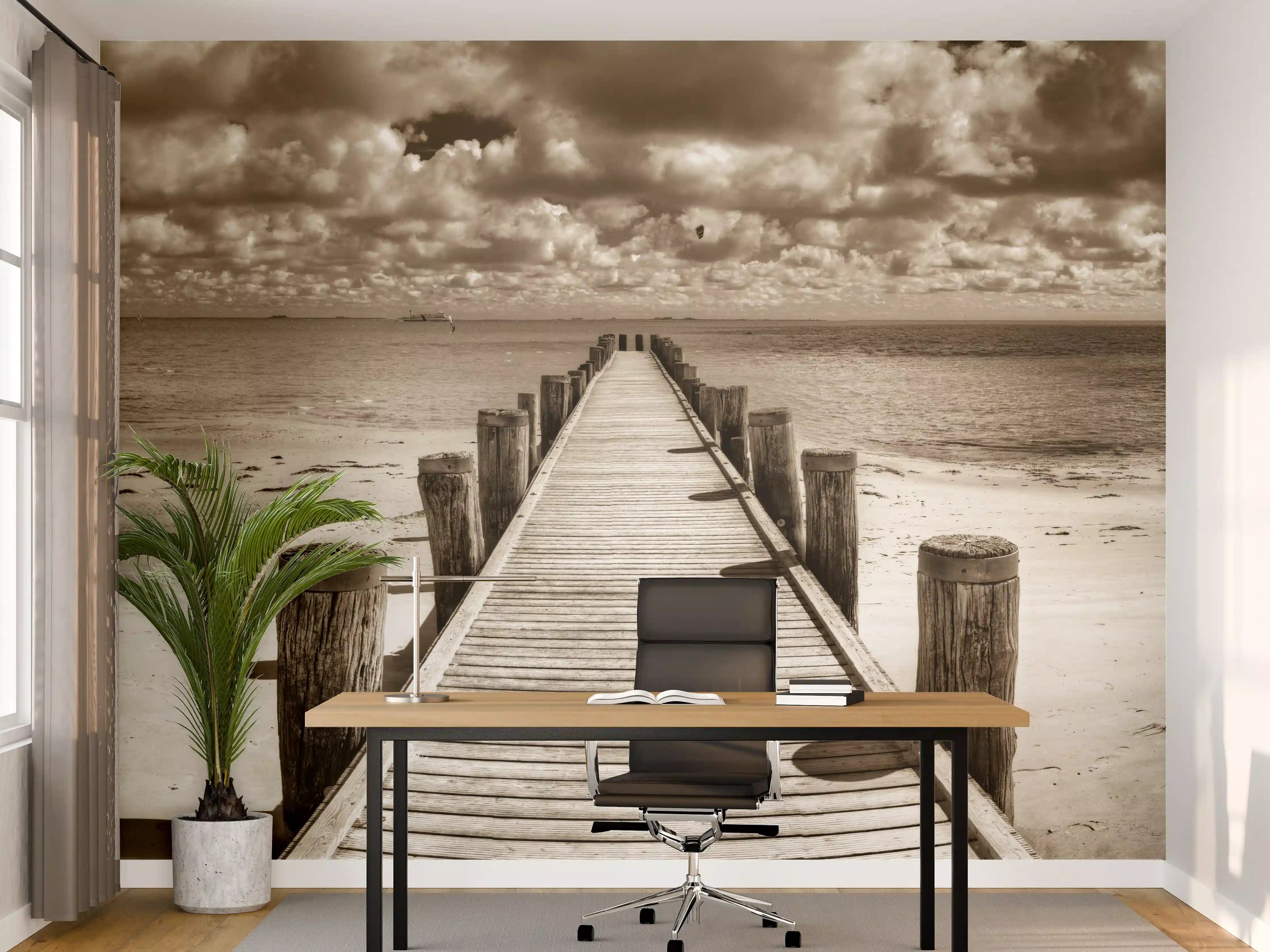 Büro Wandgestaltung - Schöner Anlegersteg für Boote