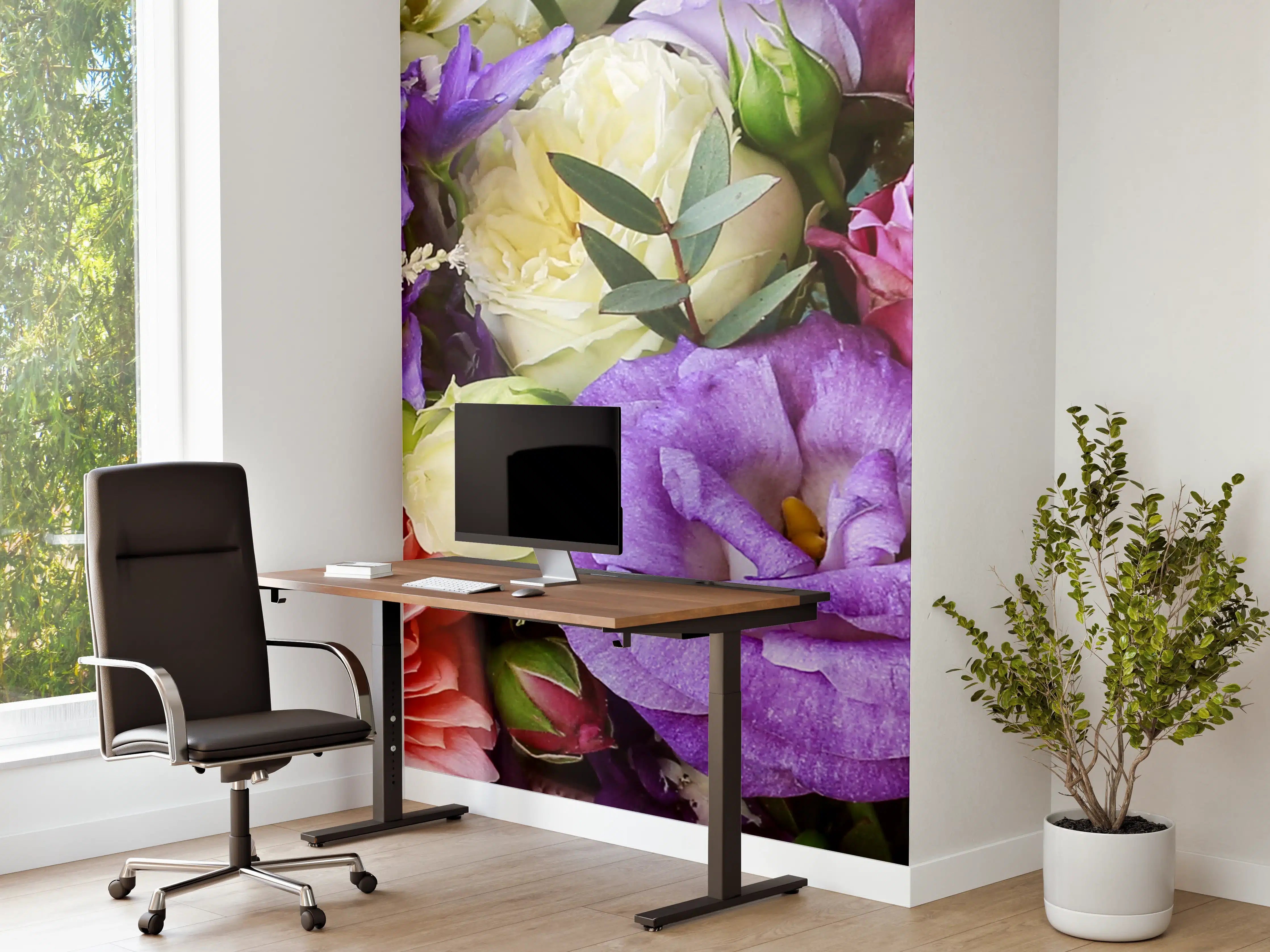 Büro Wandgestaltung - Schöner Blumenstrauß