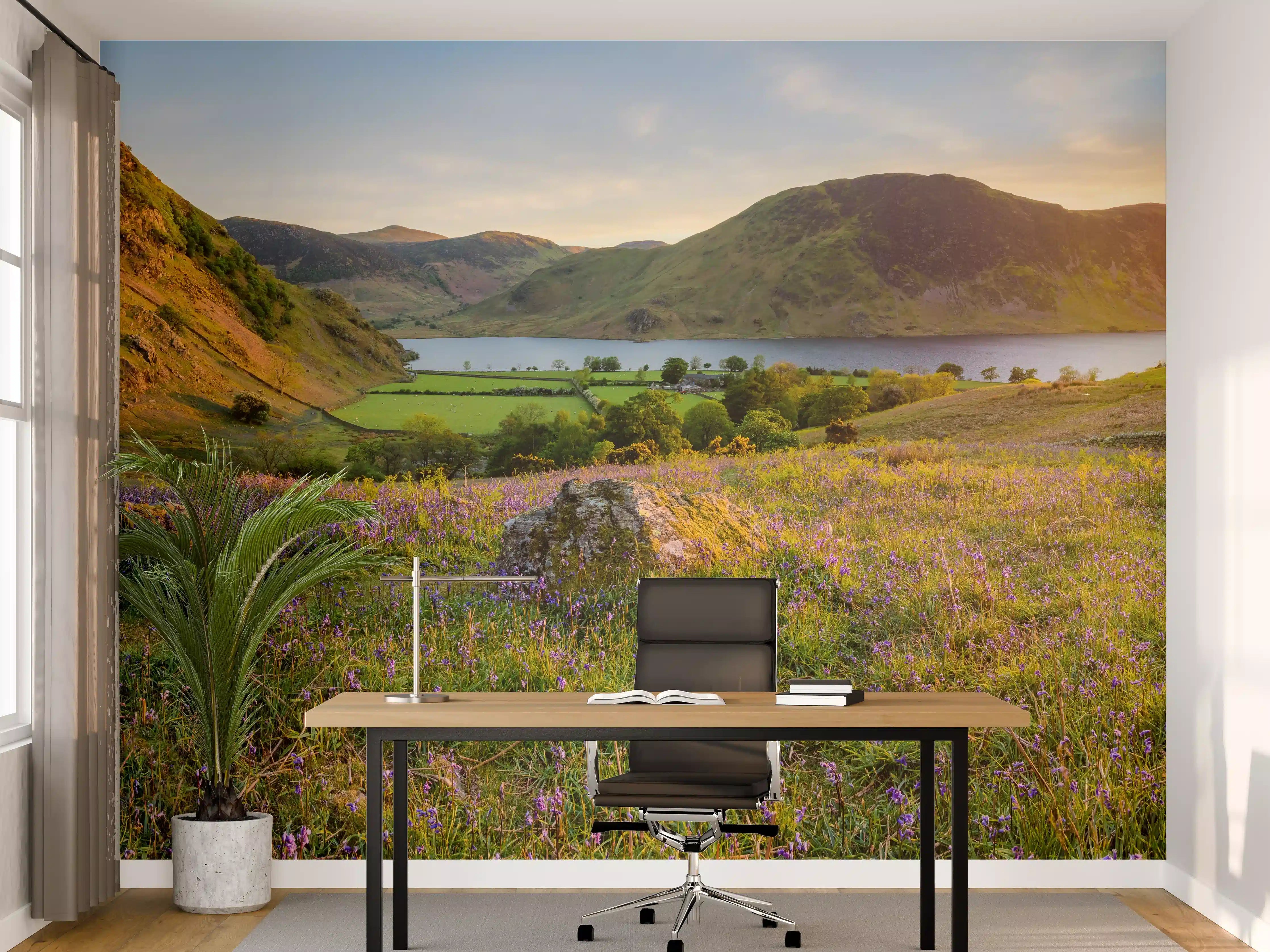 Büro Wandgestaltung - Schöner Sonnenuntergang bei Rannerdale Knots