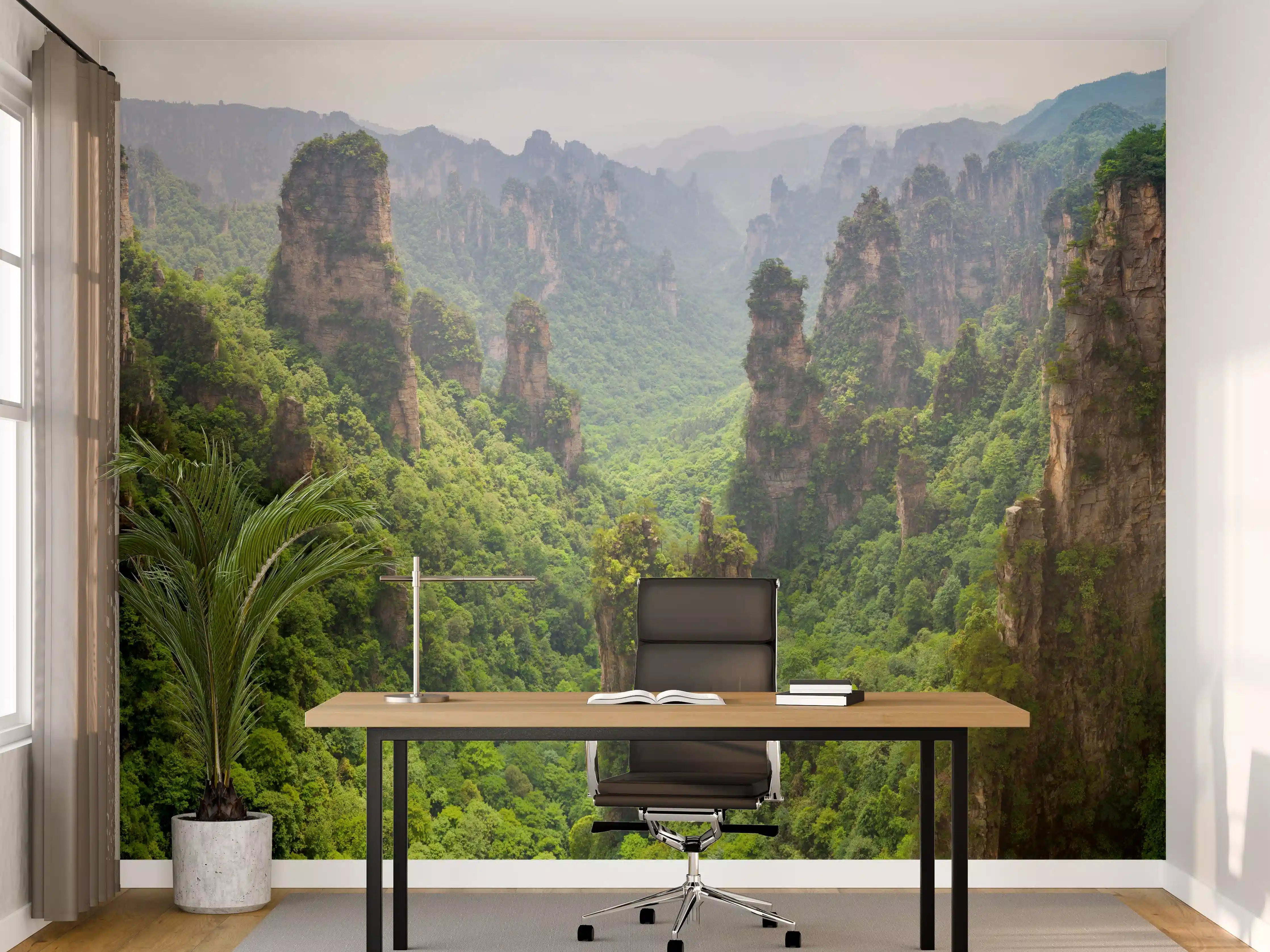Büro Wandgestaltung - Schönes Panorama der Karstberge 
