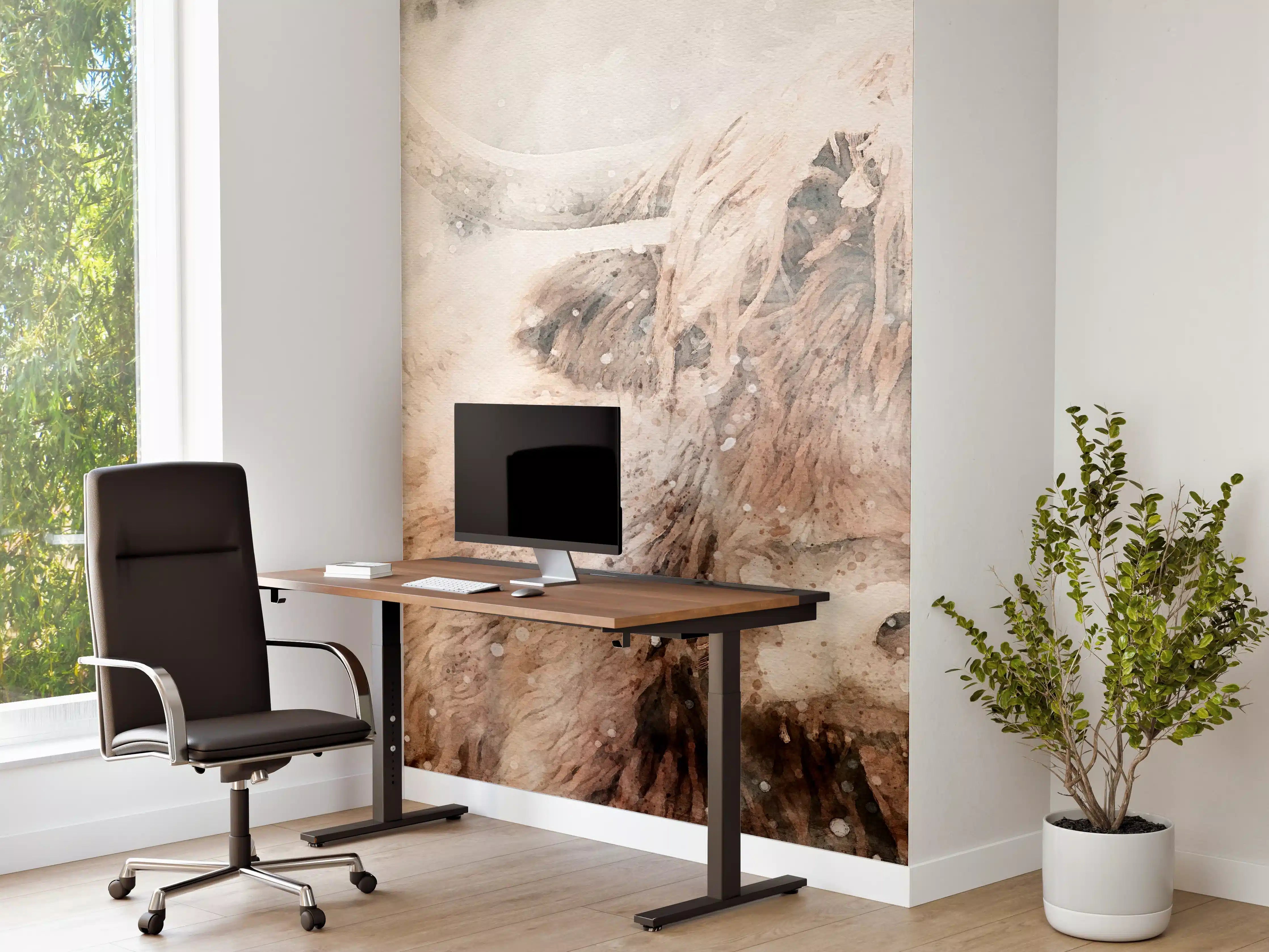 Büro Wandgestaltung - Schottisches Hochlandrind bei Schnee
