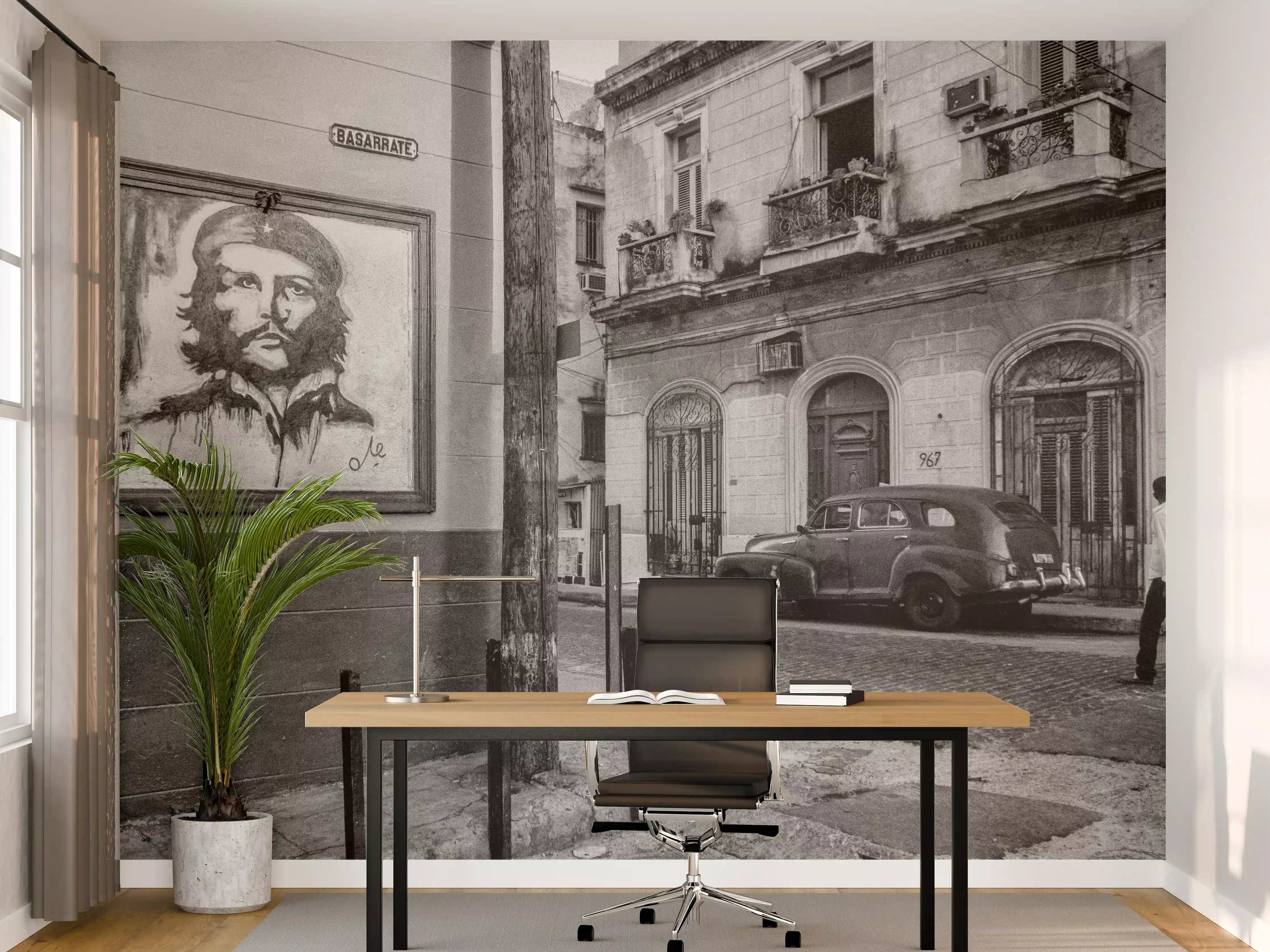 Büro Wandgestaltung - Schwarz - weißes Stadtbild