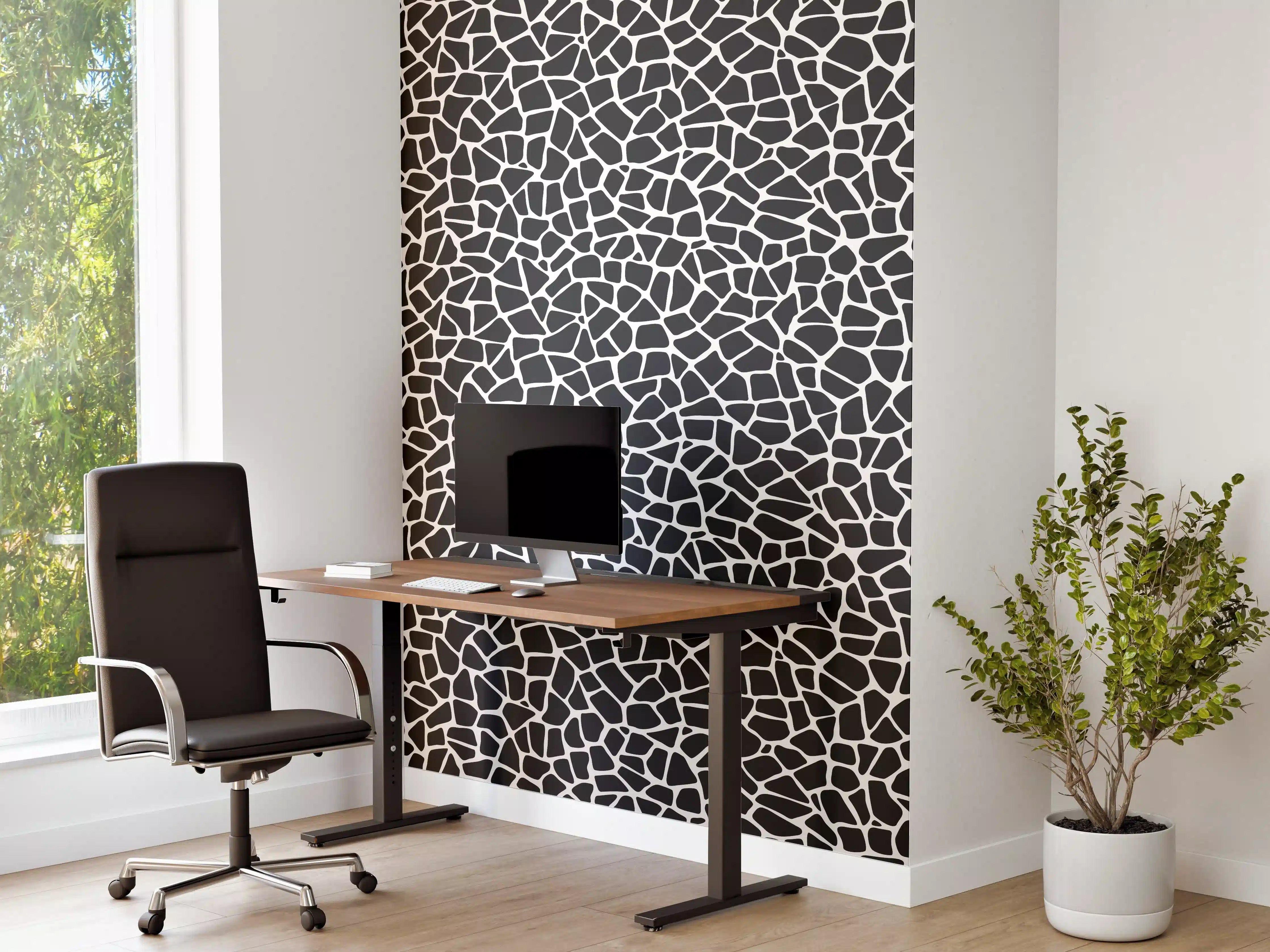 Büro Wandgestaltung - Schwarz-Grau-Mosaik-Design