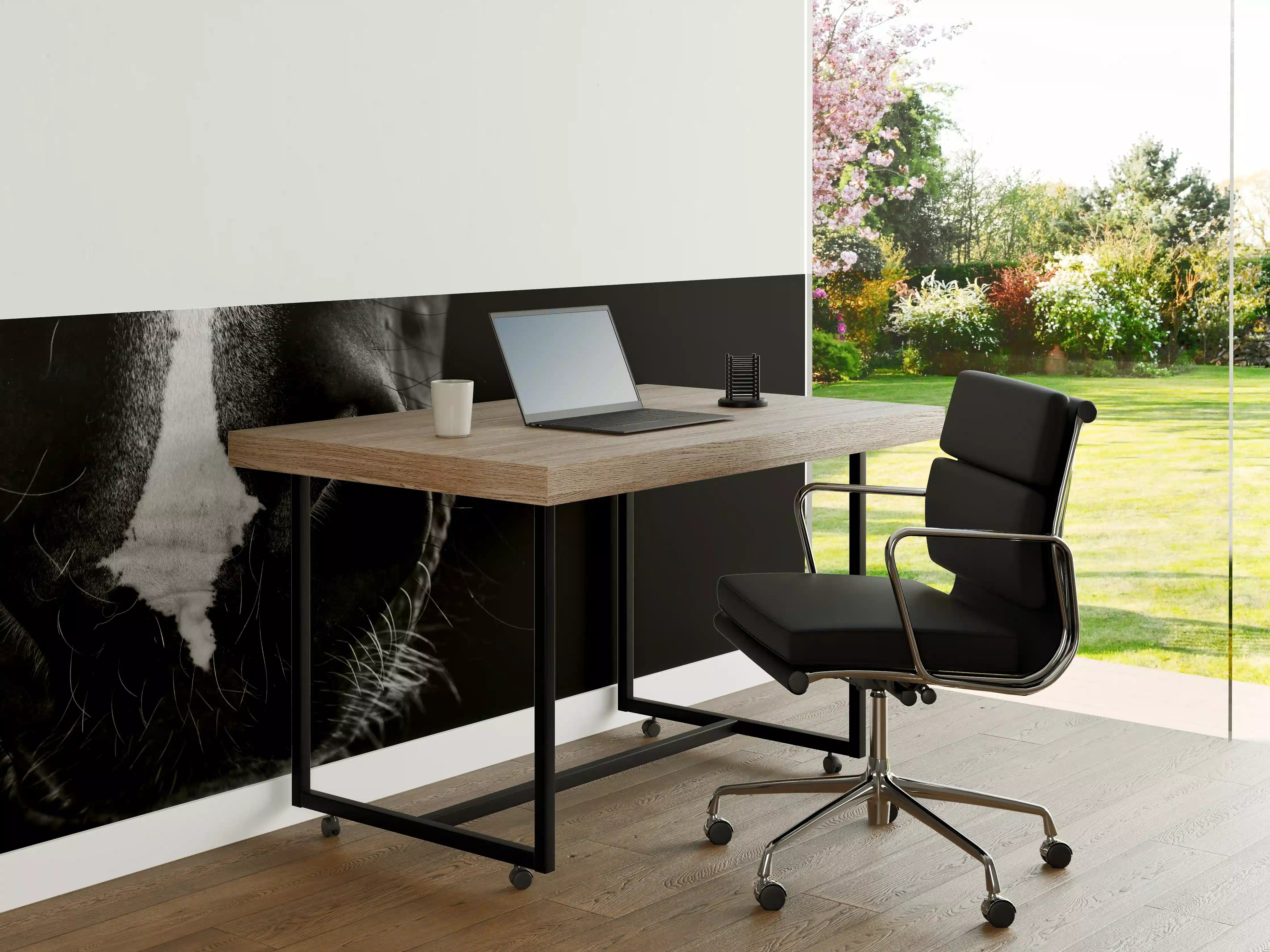 Büro Wandgestaltung - Schwarz-Weiß Pferd Nahaufnahme