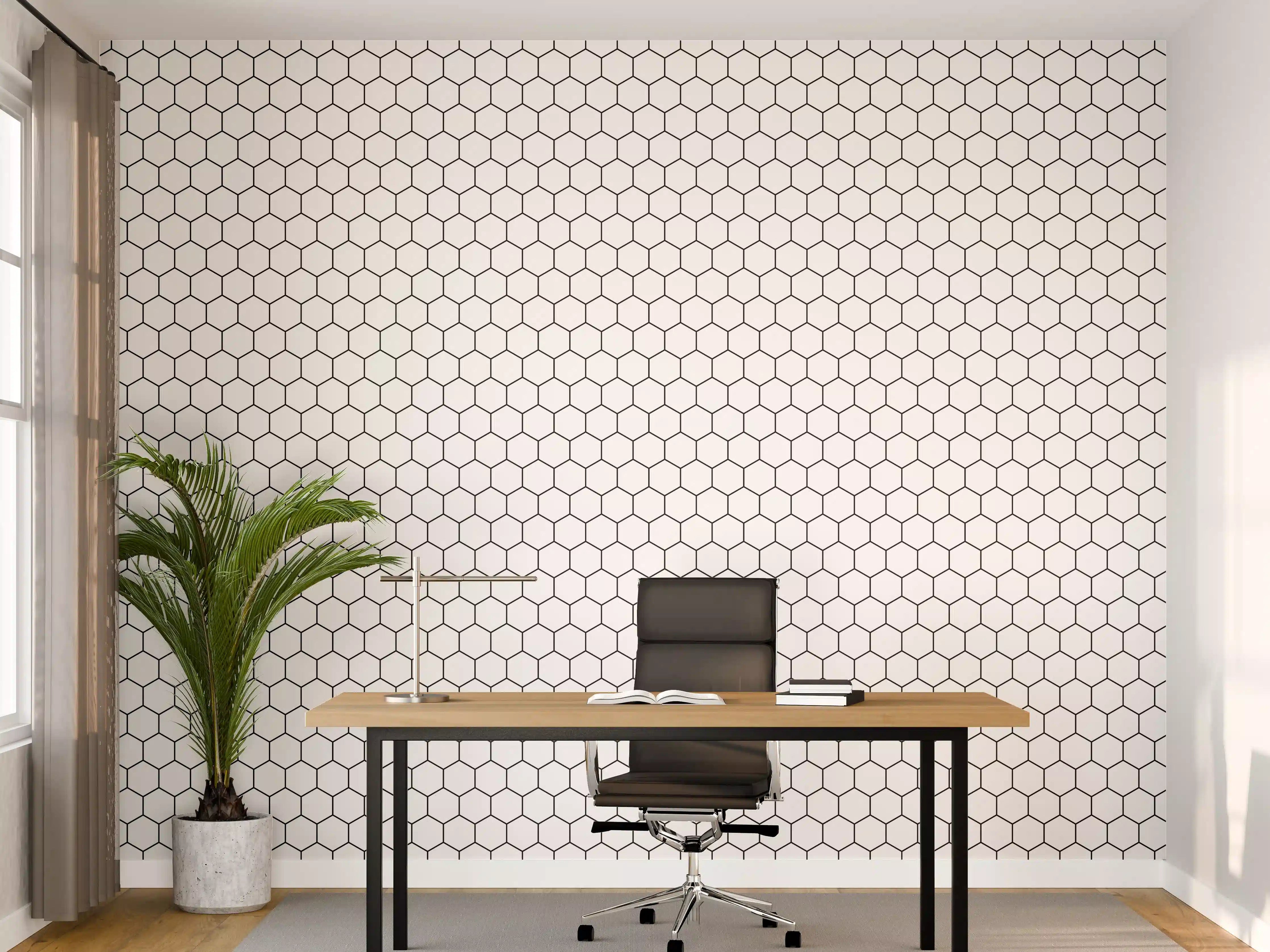 Büro Wandgestaltung - Schwarz-Weiß Pixelmuster