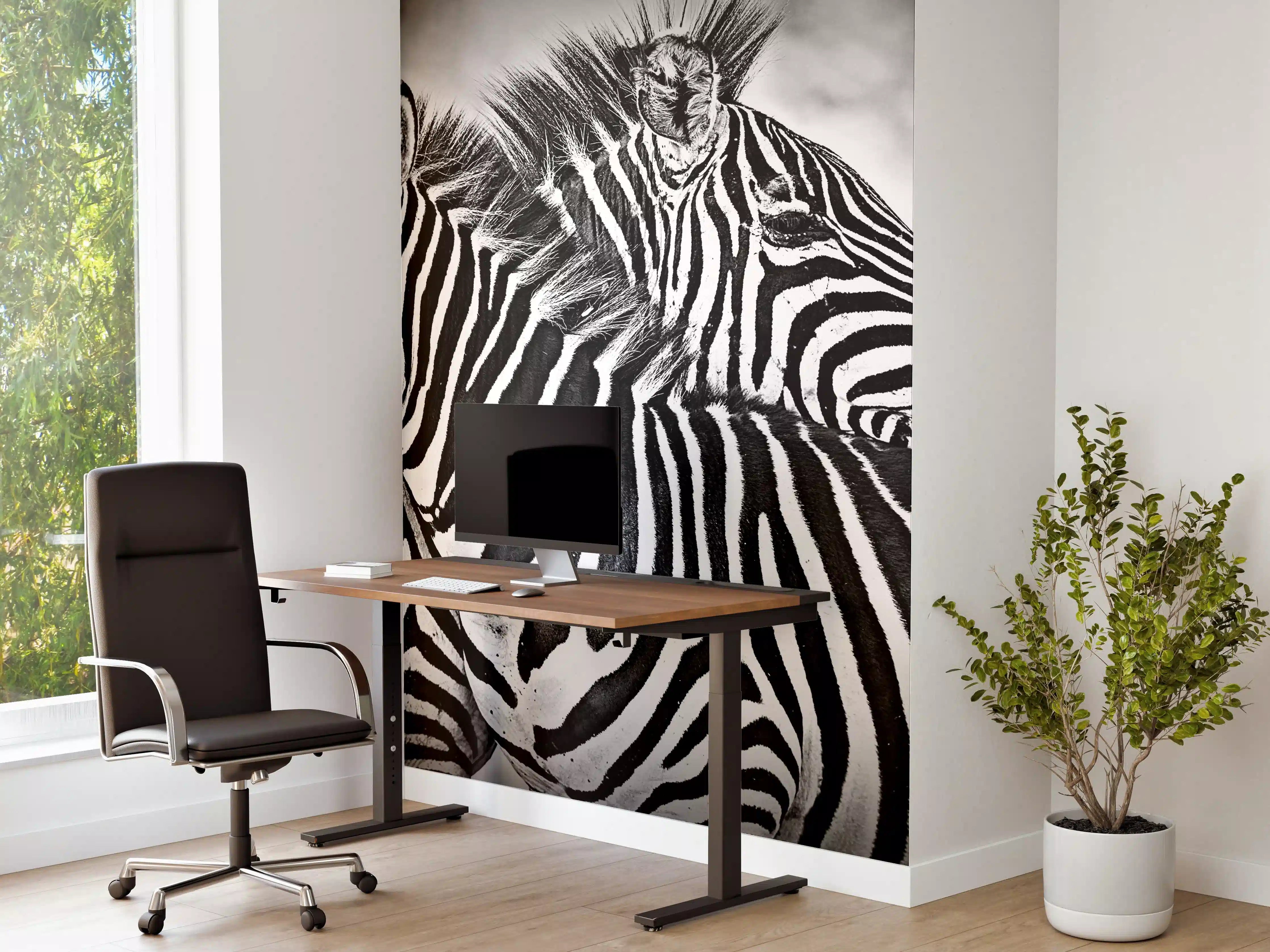 Büro Wandgestaltung - Schwarz-Weiß Zebrabotive