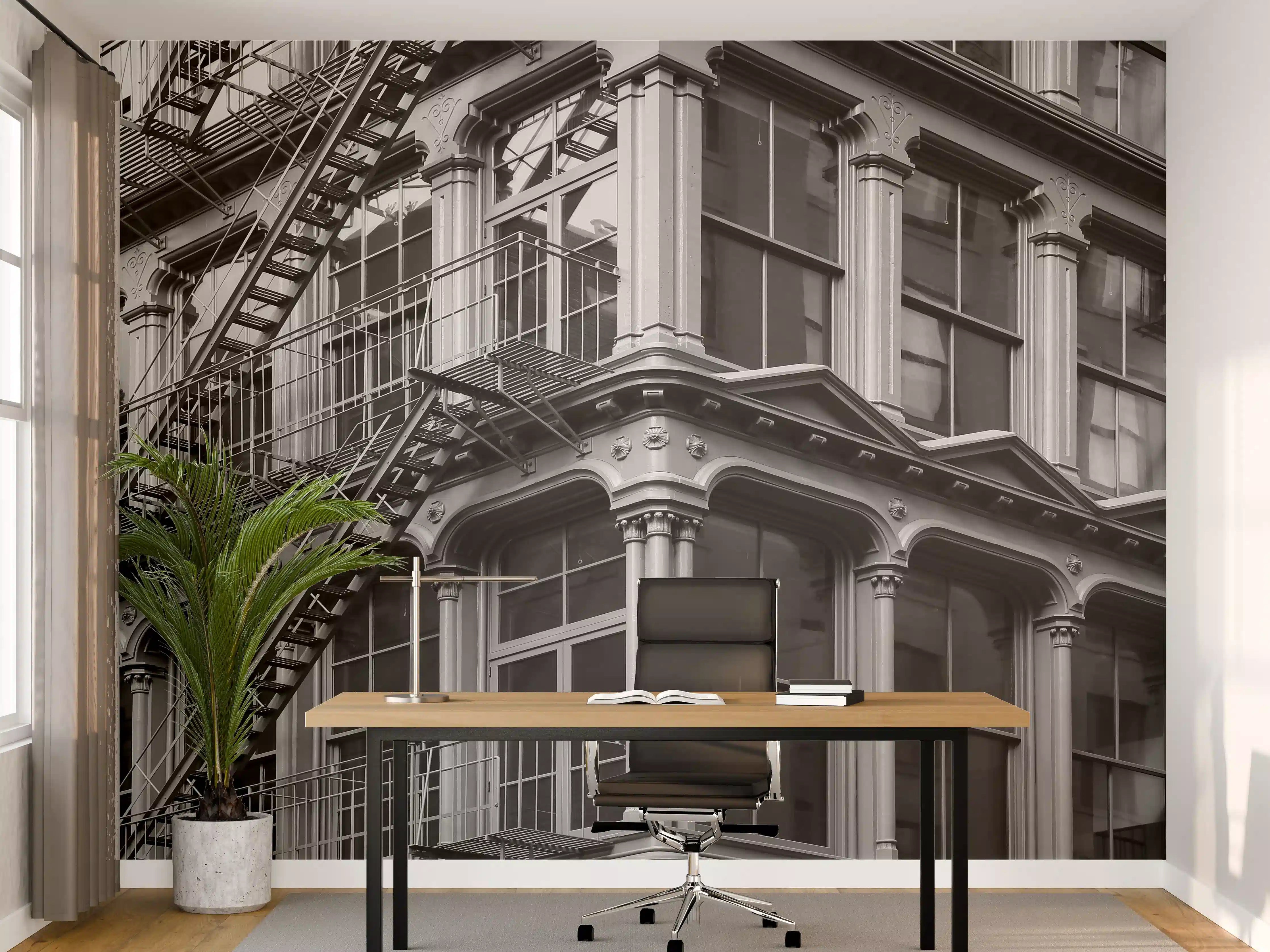 Büro Wandgestaltung - Schwarz-weiß Gebäude