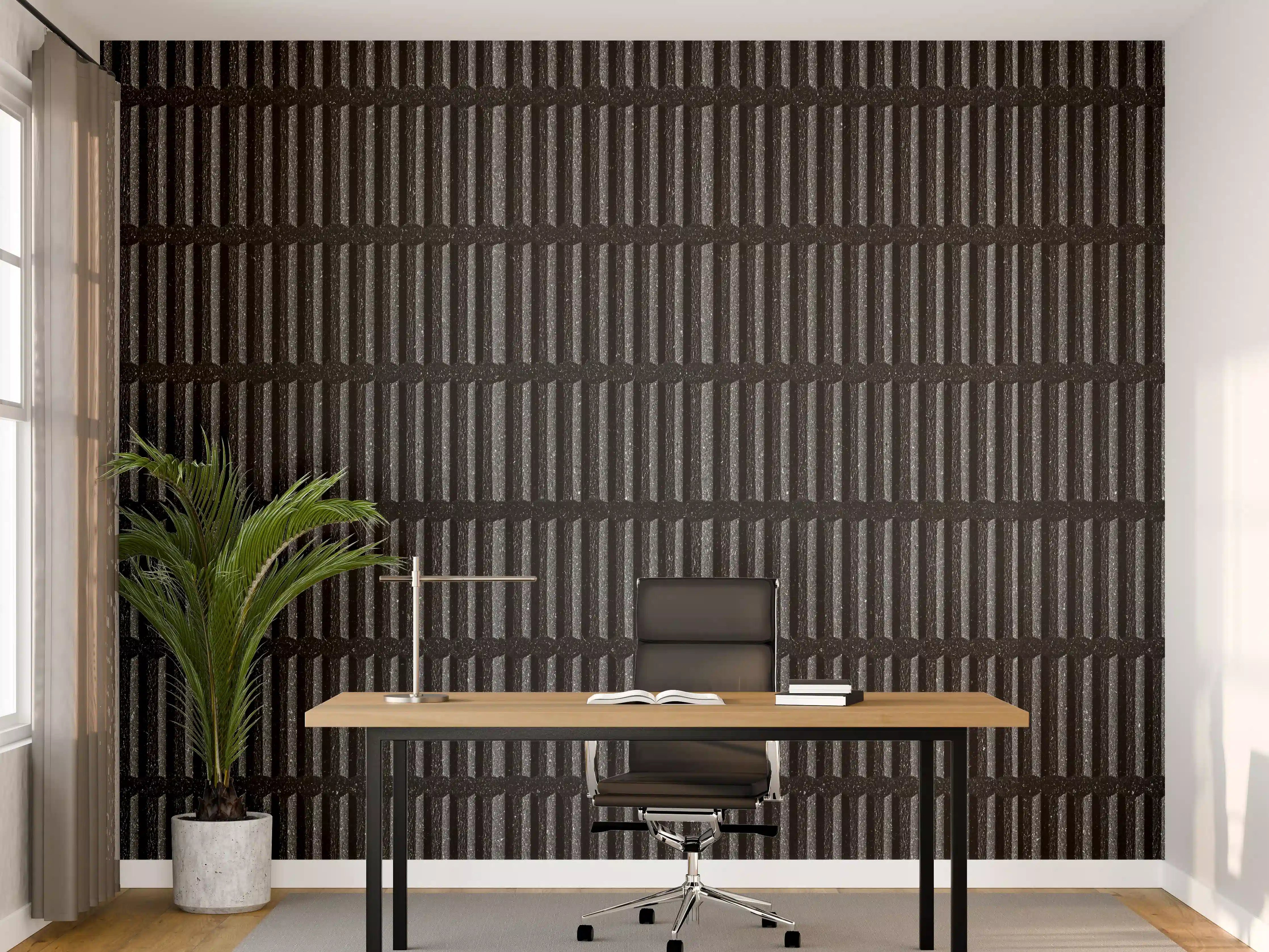 Büro Wandgestaltung - Schwarze Stein Ziegel Textur