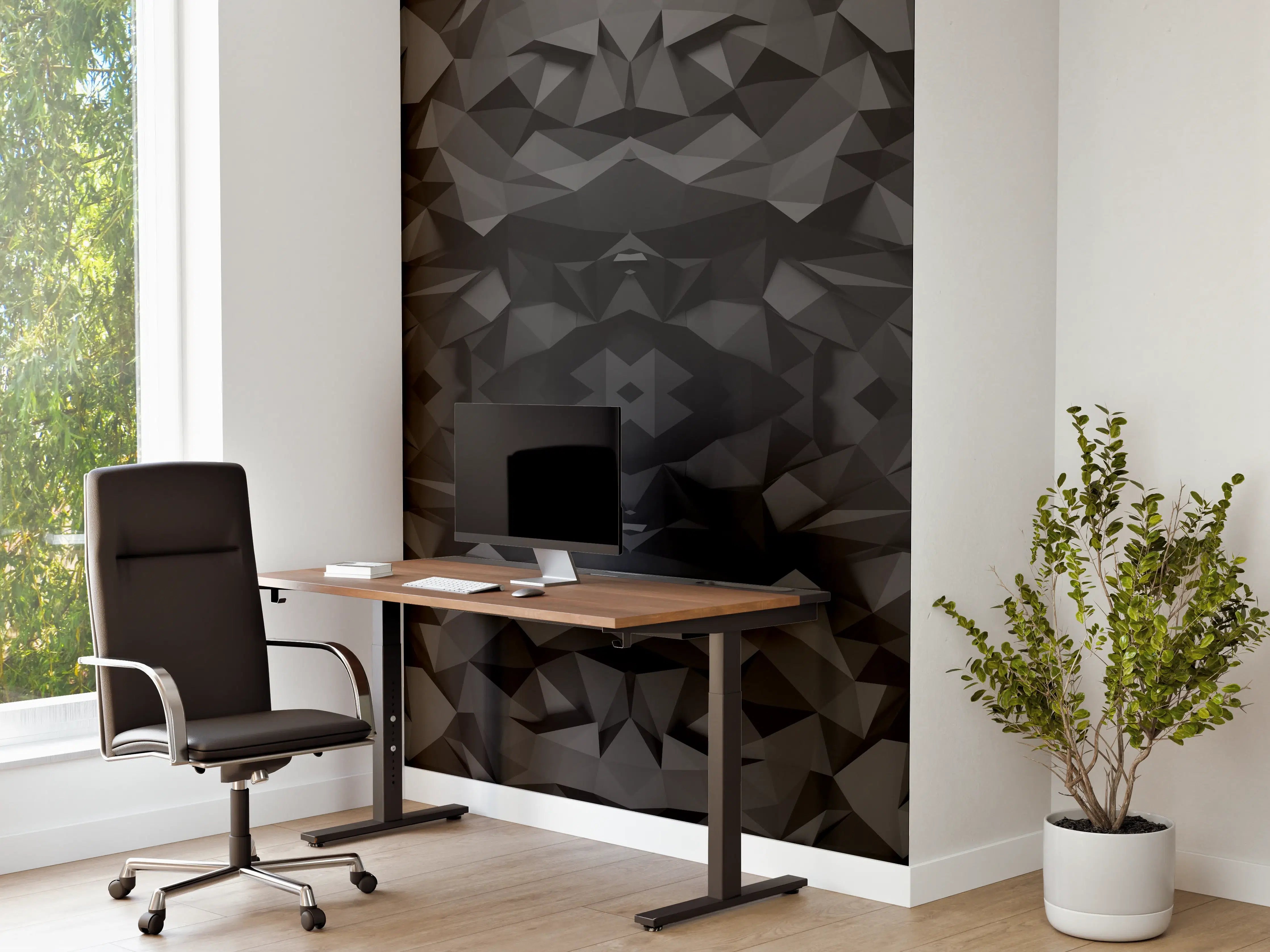 Büro Wandgestaltung - Schwarze geometrische Musterung