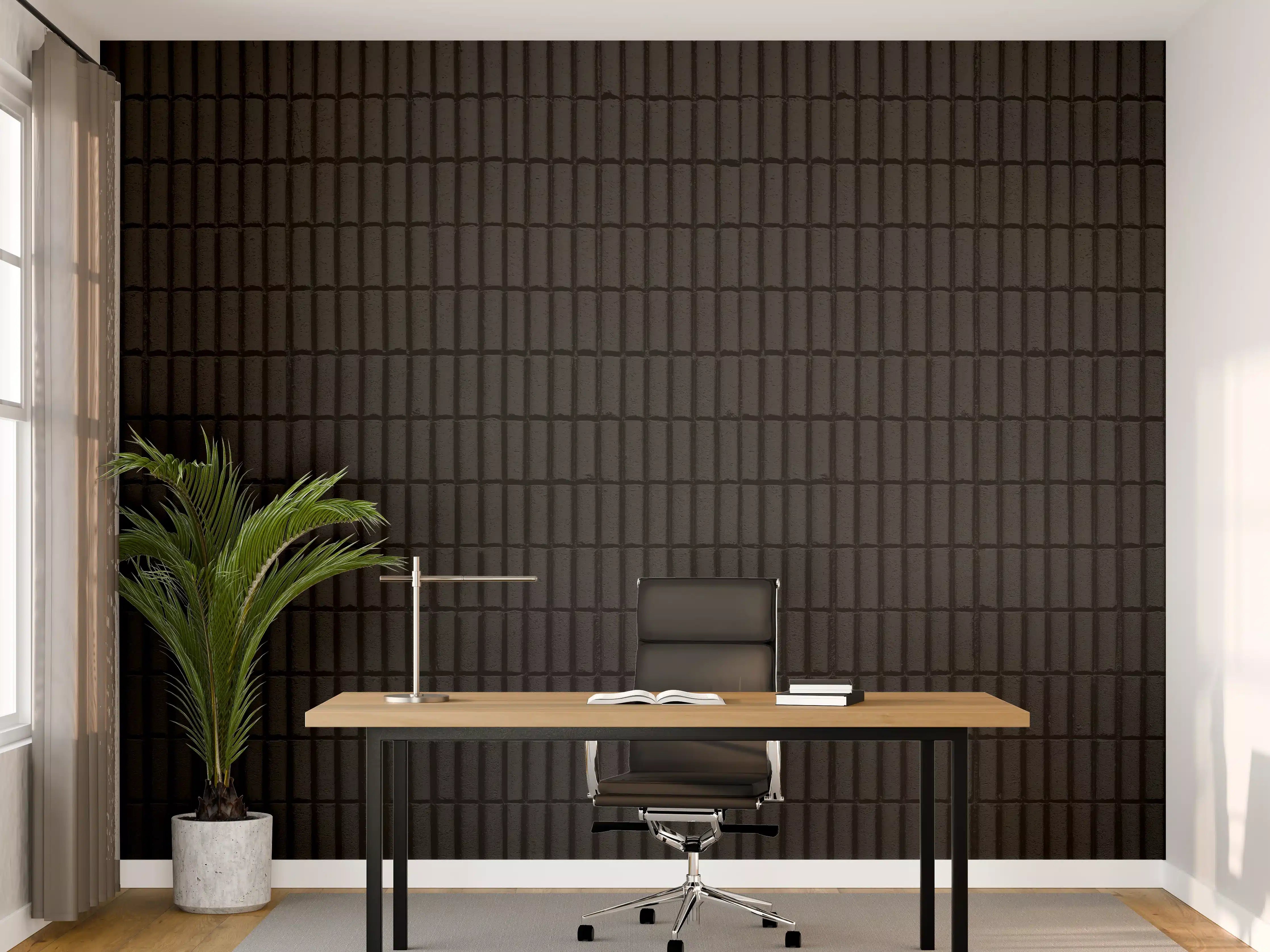Büro Wandgestaltung - Schwarze geometrische Ziegeln