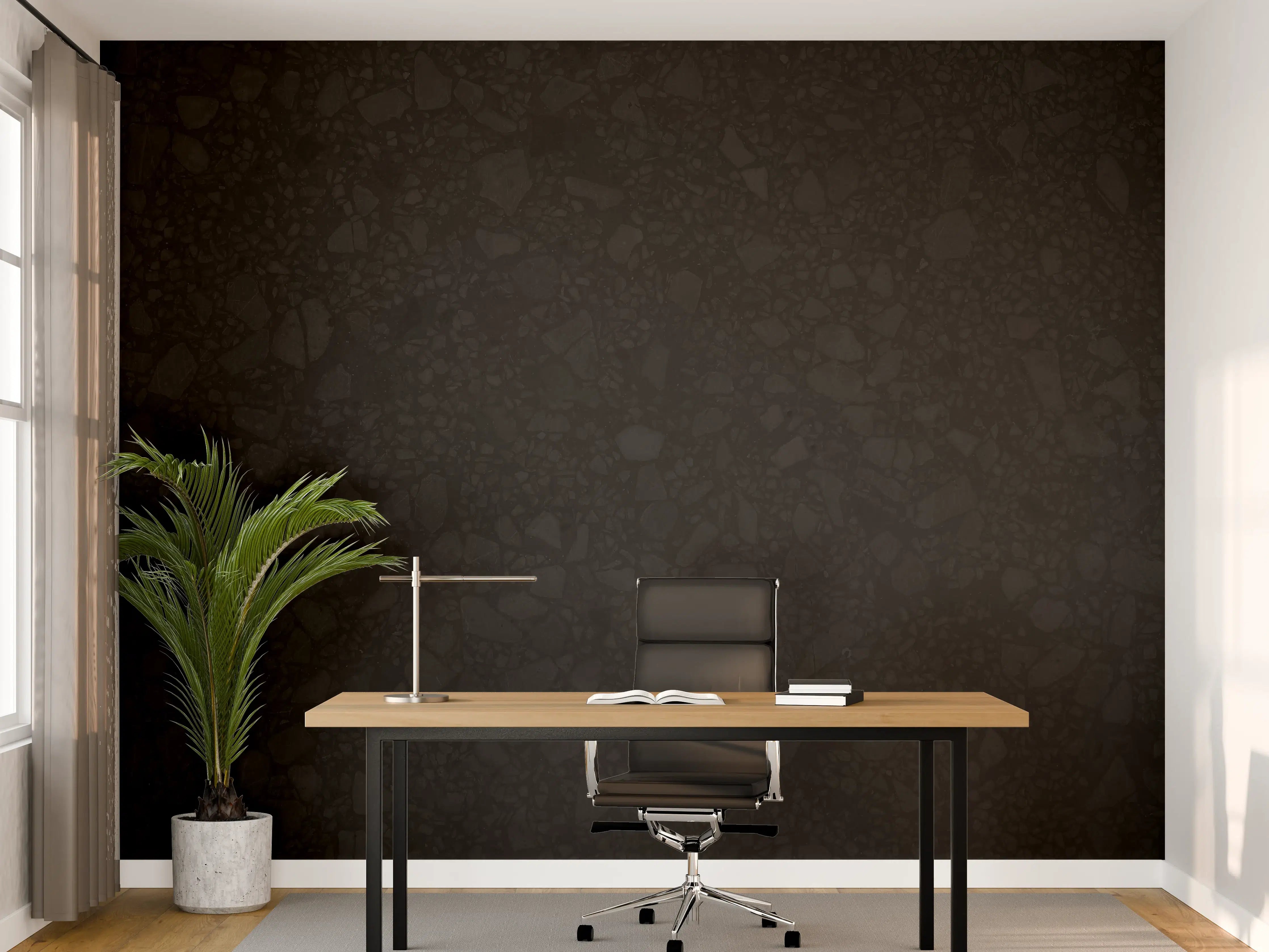 Büro Wandgestaltung - Schwarzer Sandstein