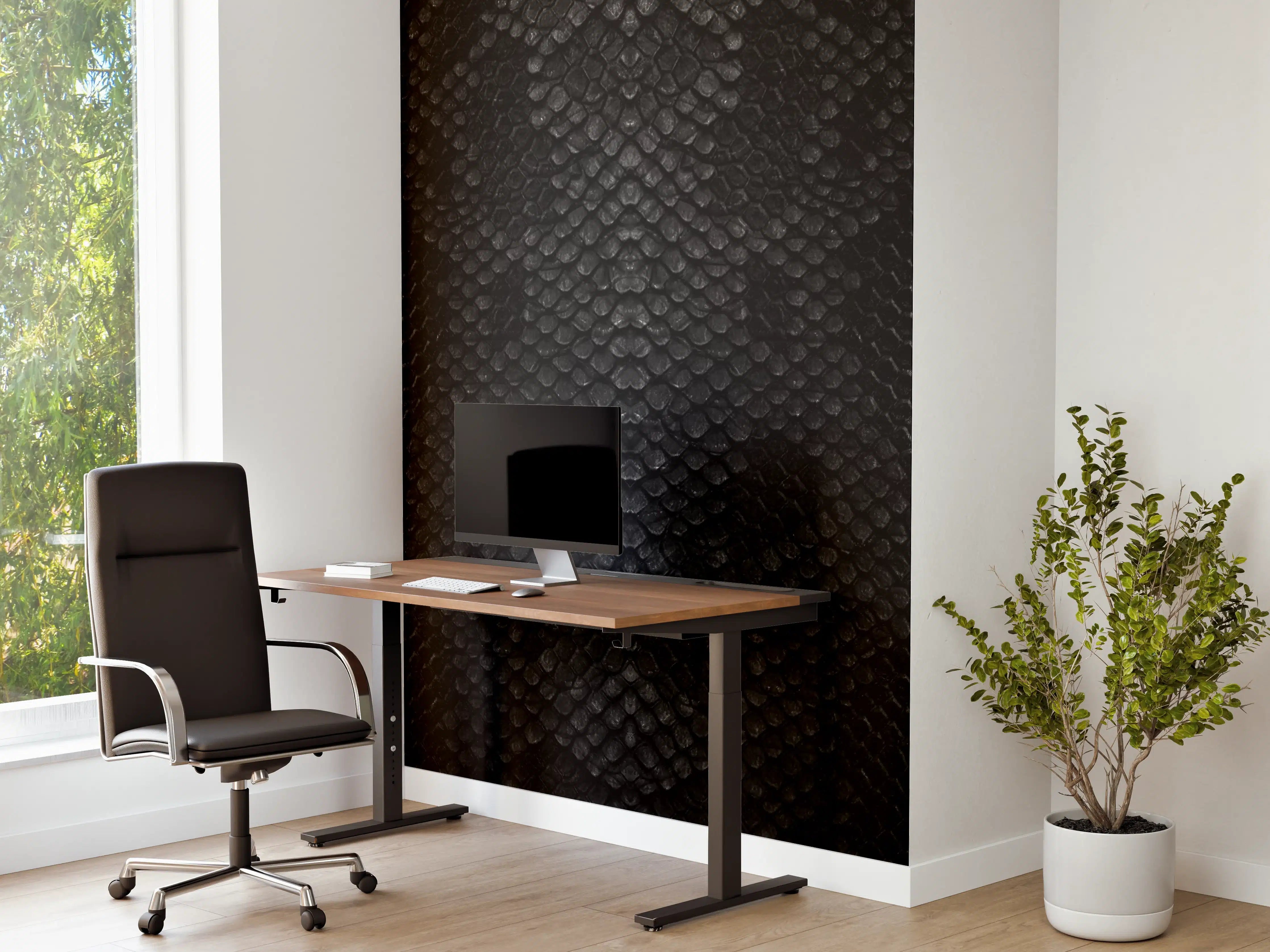 Büro Wandgestaltung - Schwarzes Schlangenhautmuster