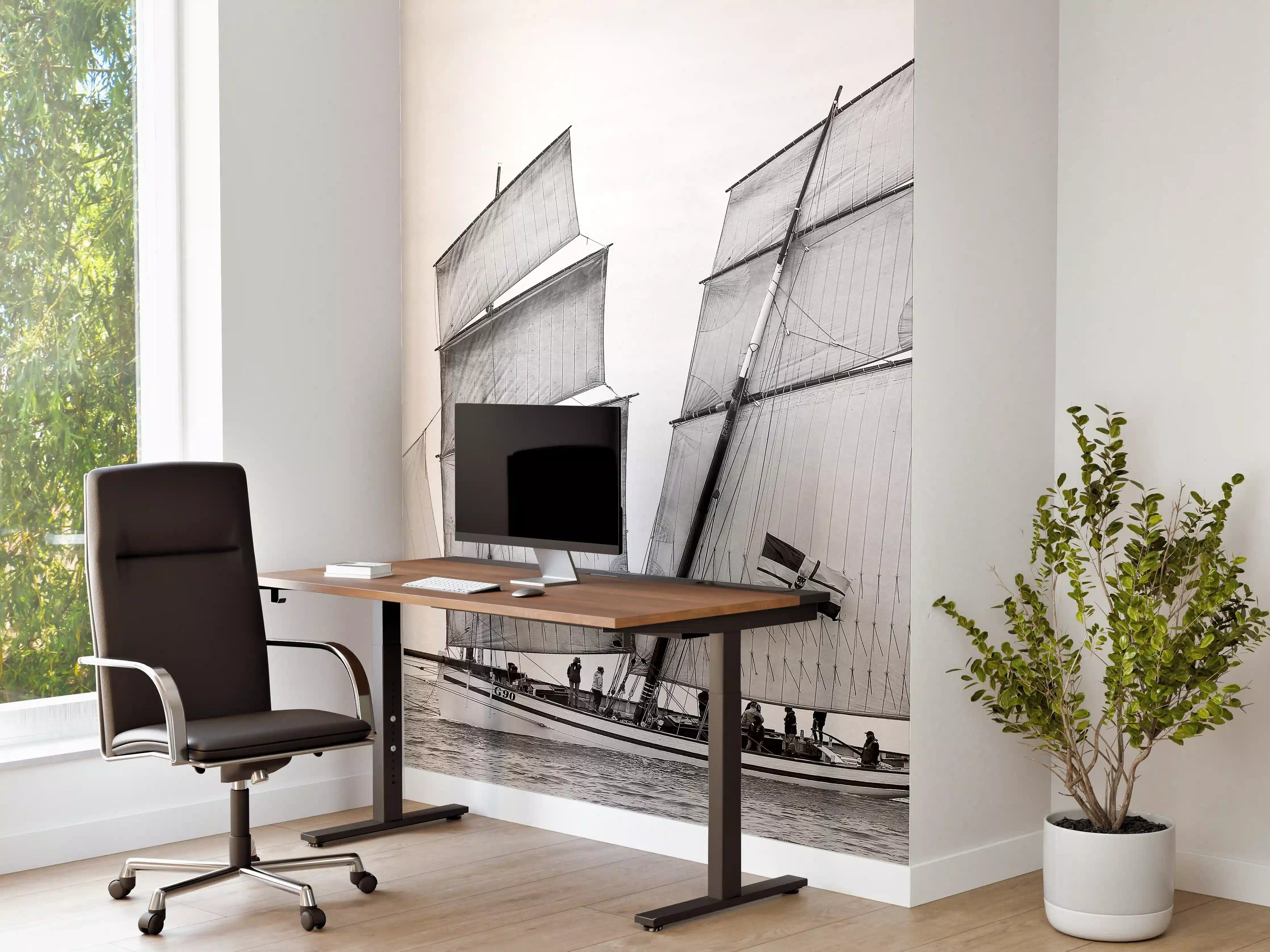 Büro Wandgestaltung - Segelboot auf dem Meer