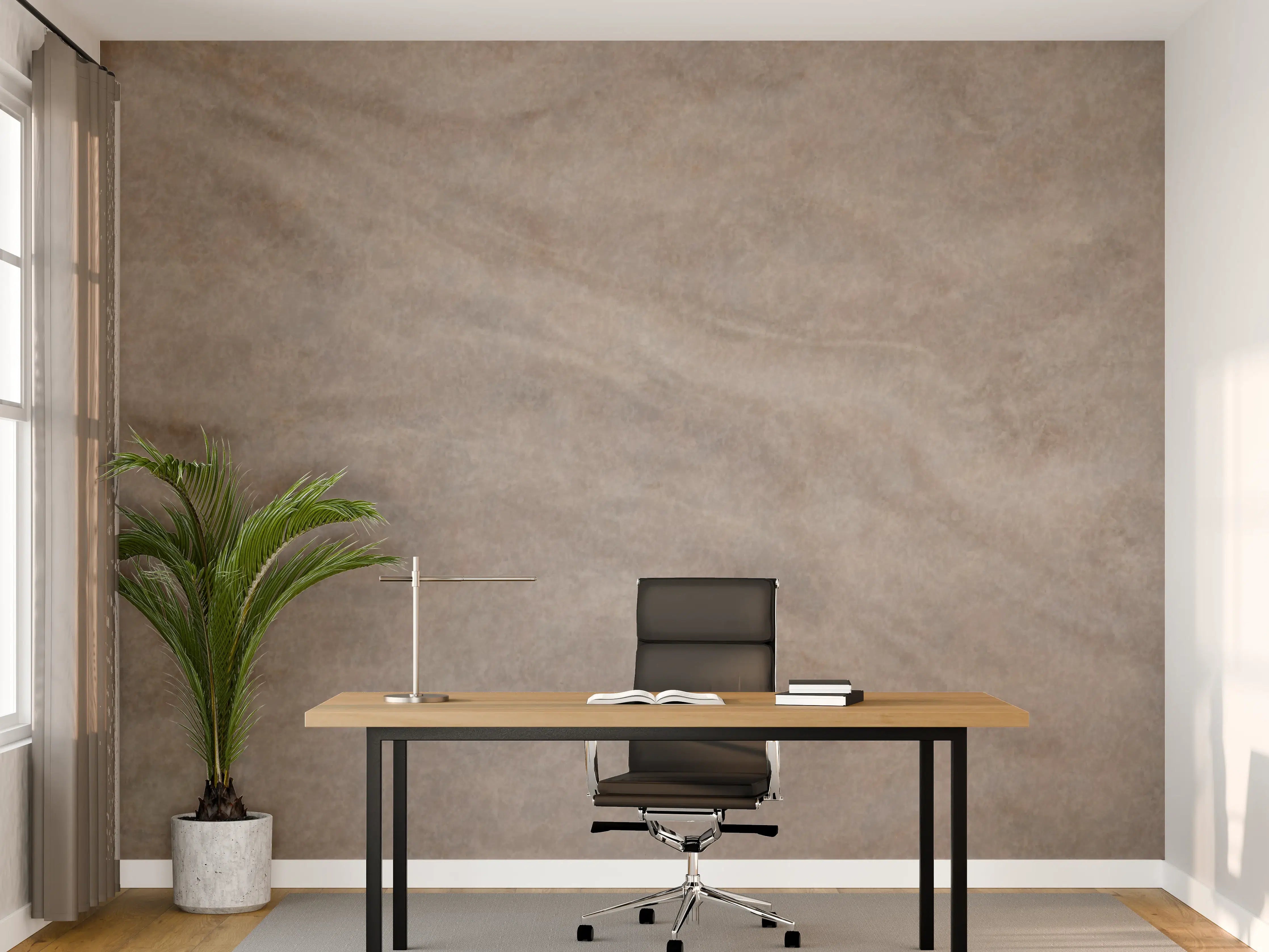 Büro Wandgestaltung - Seidige Grau-Beige Marmortextur