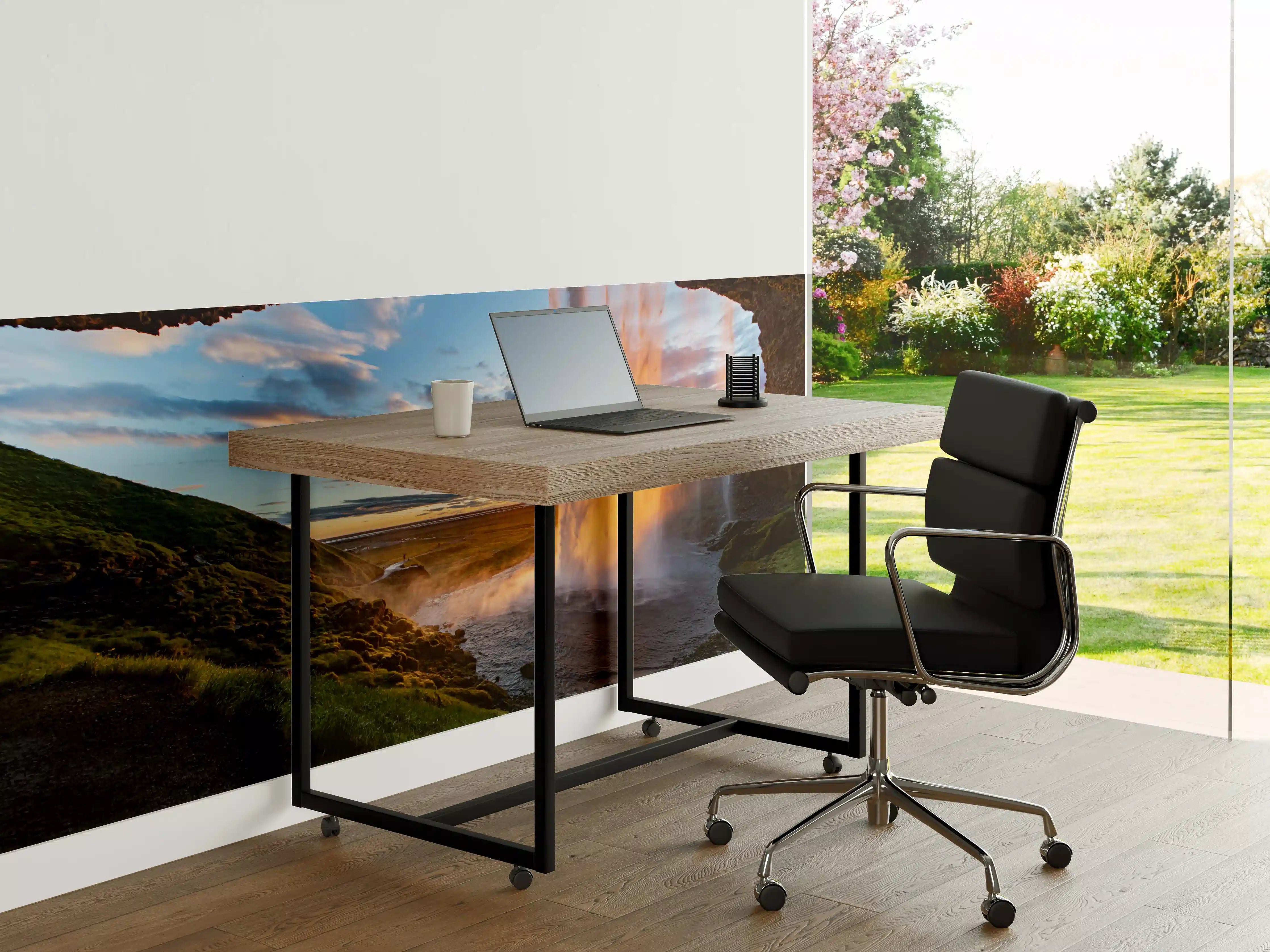 Büro Wandgestaltung - Seljalandsfoss Wasserfall in Island bei Sonnenuntergang