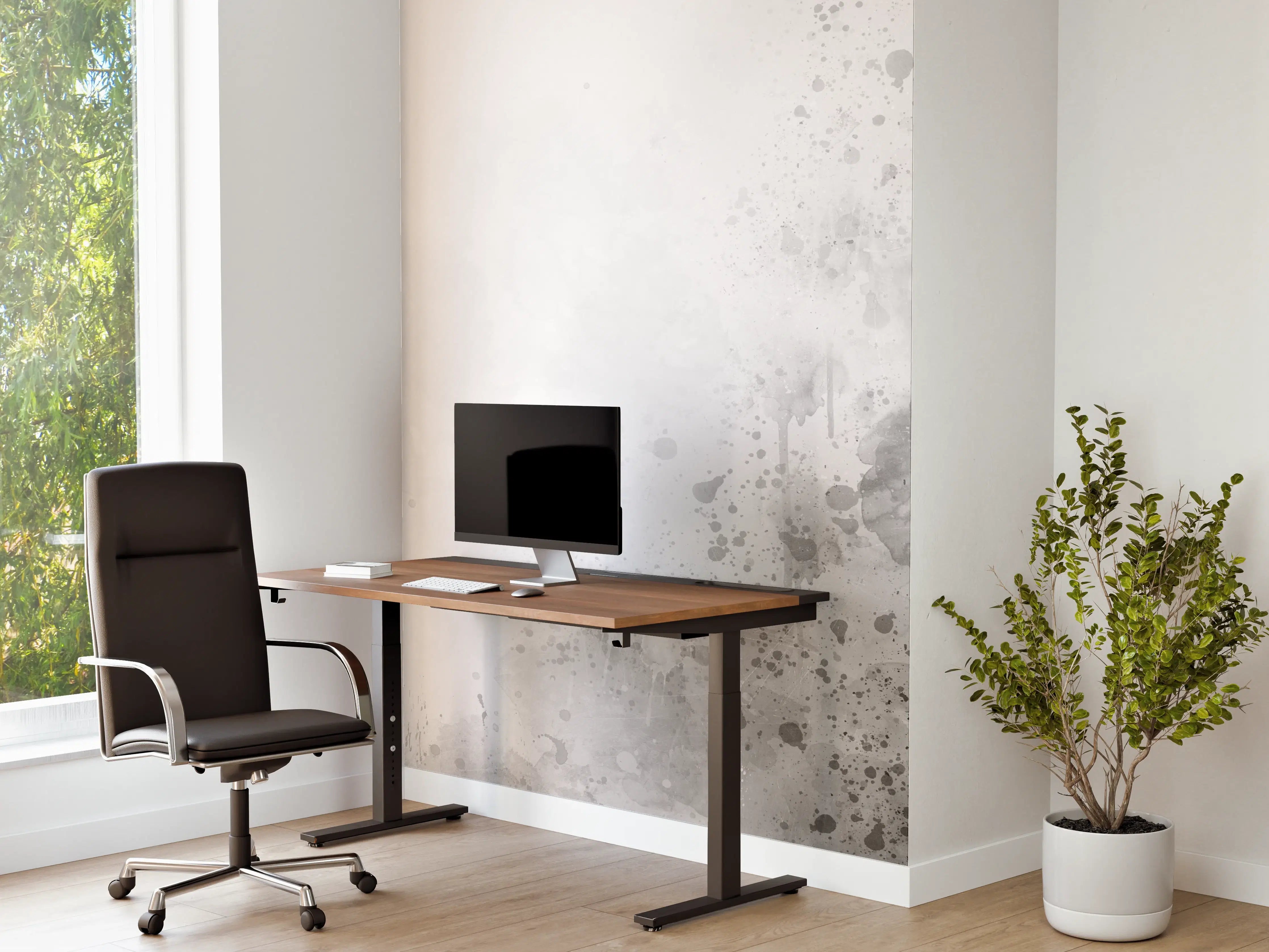 Büro Wandgestaltung - Sibirischer Tiger - SW-Gemälde