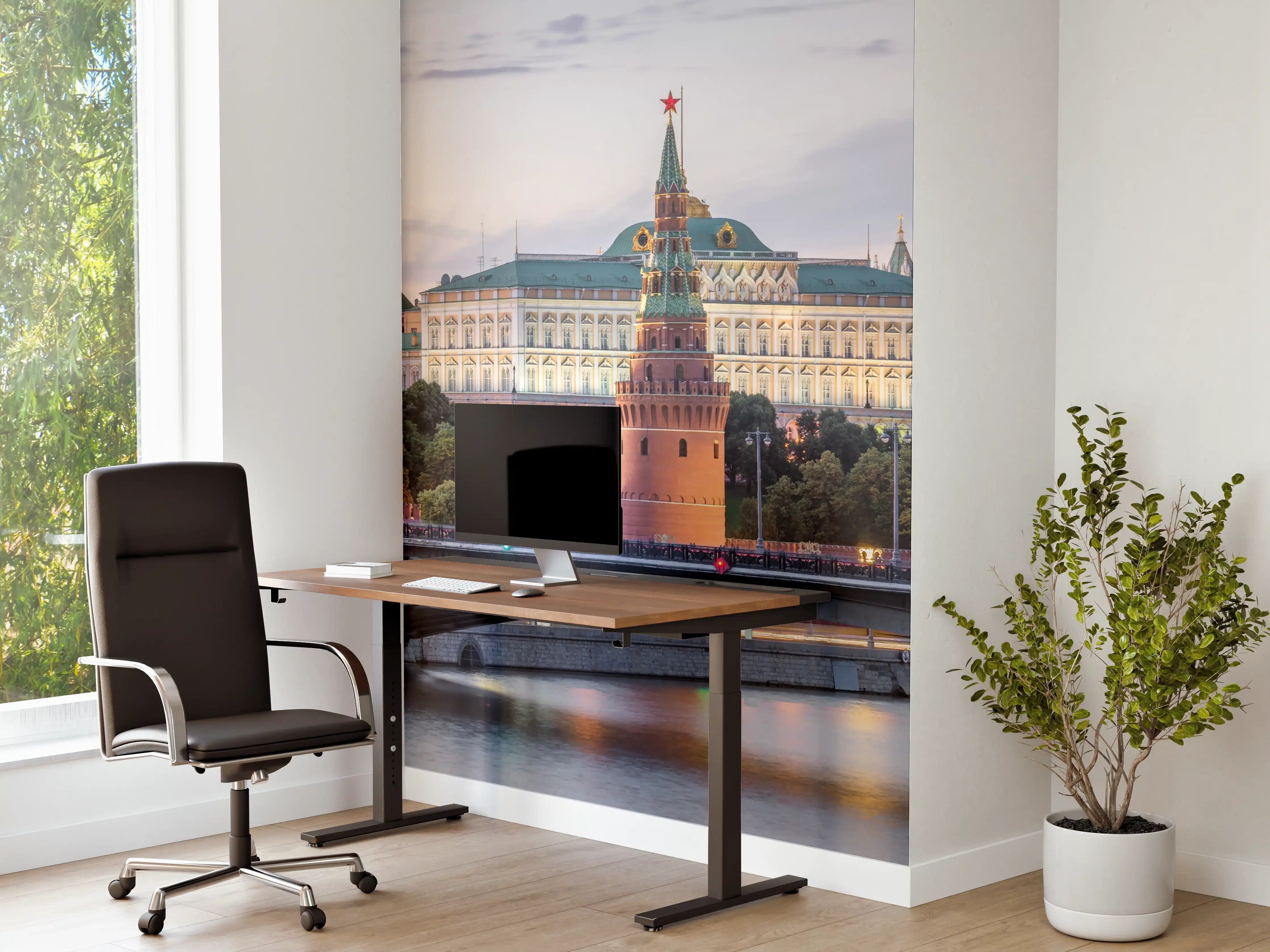 Büro Wandgestaltung - Sicht auf den Kreml in Moskau bei Sonnenuntergang