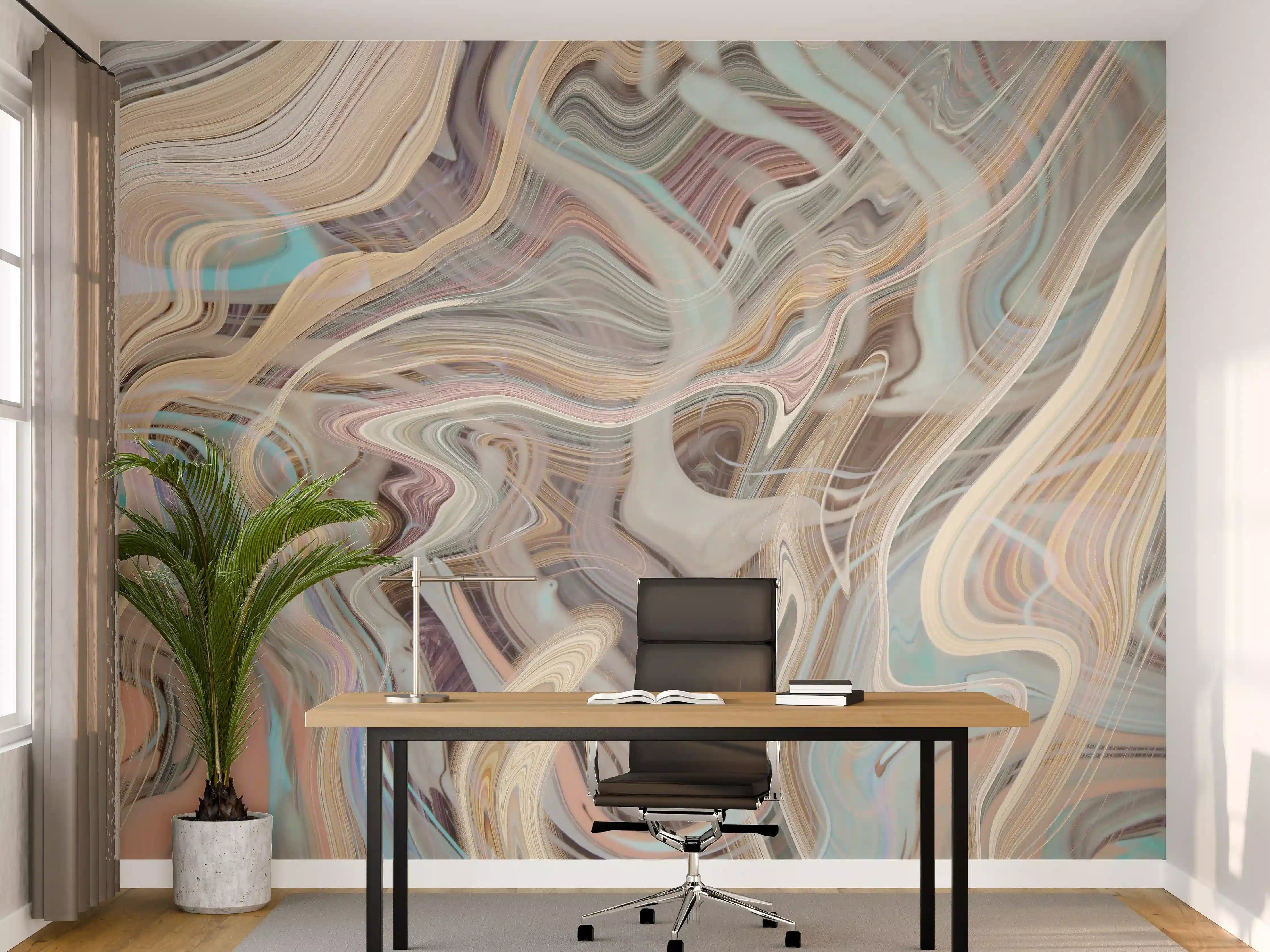 Büro Wandgestaltung - Silberne belichtete Oberfläche