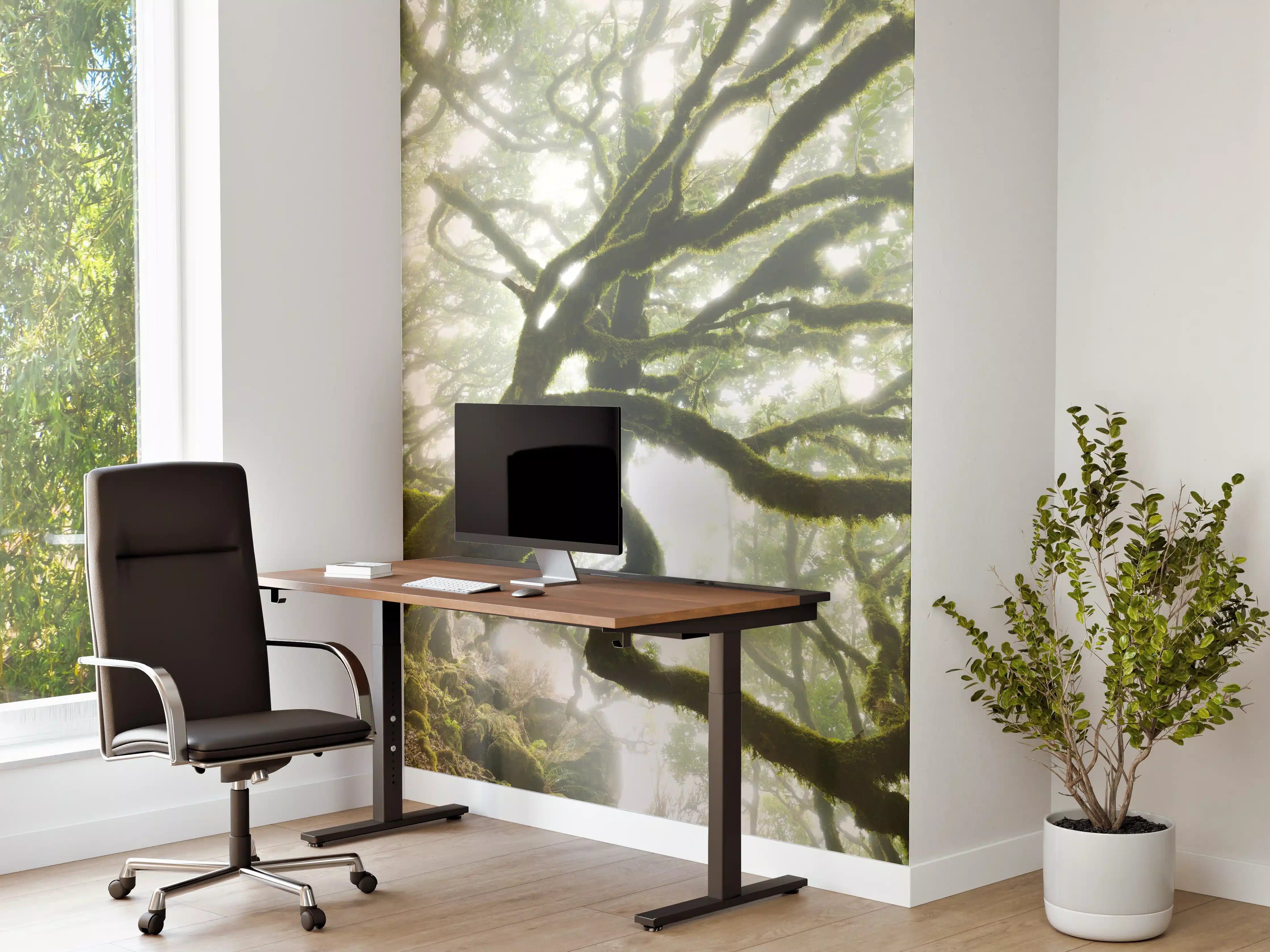 Büro Wandgestaltung - Silberner Nebelbaum