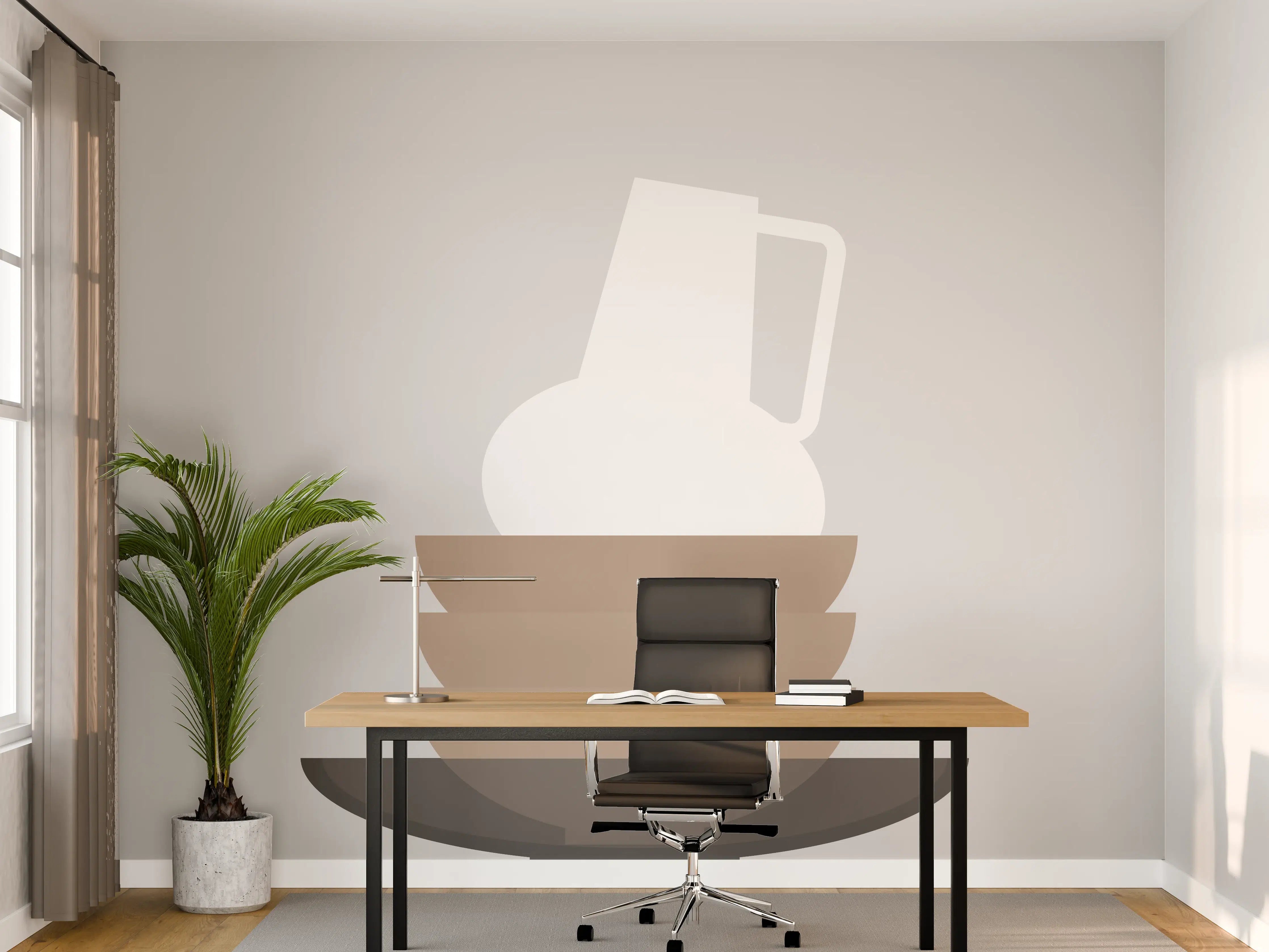 Büro Wandgestaltung - Skandinavische Geschirr-Stilleben-Abstraktion