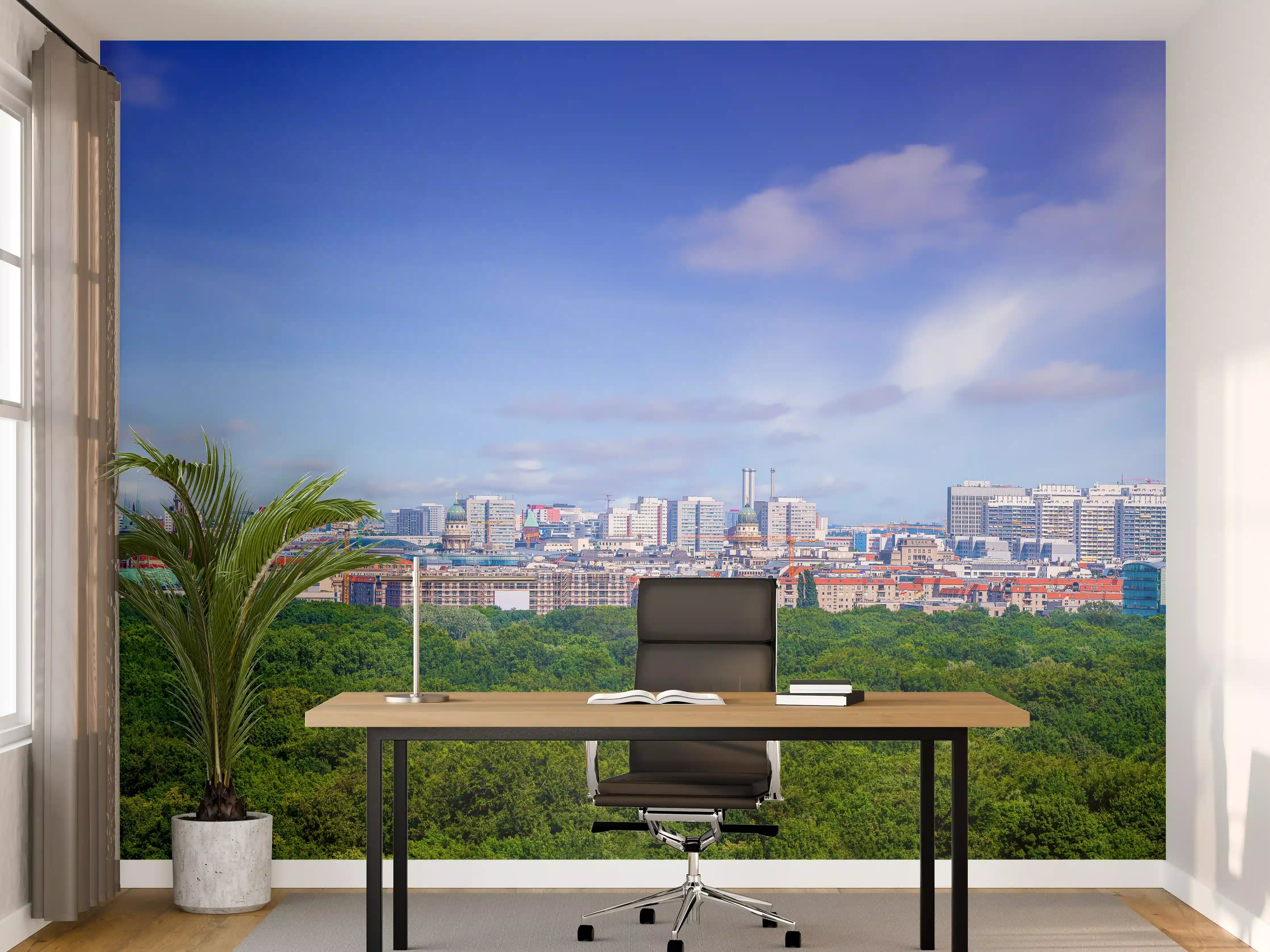 Büro Wandgestaltung - Skyline von Berlin