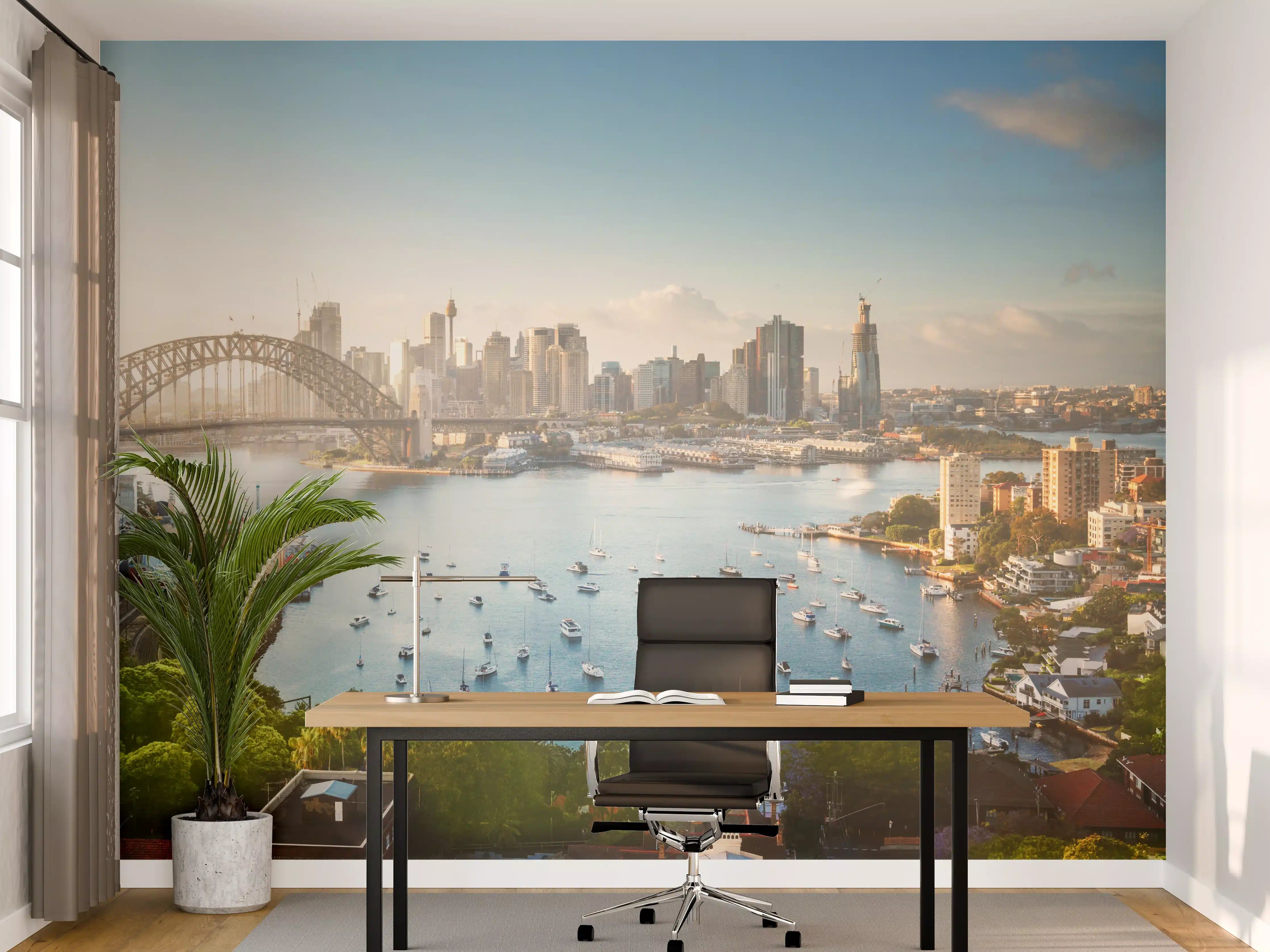 Büro Wandgestaltung - Skyline von Sydney bei Sonnenaufgang