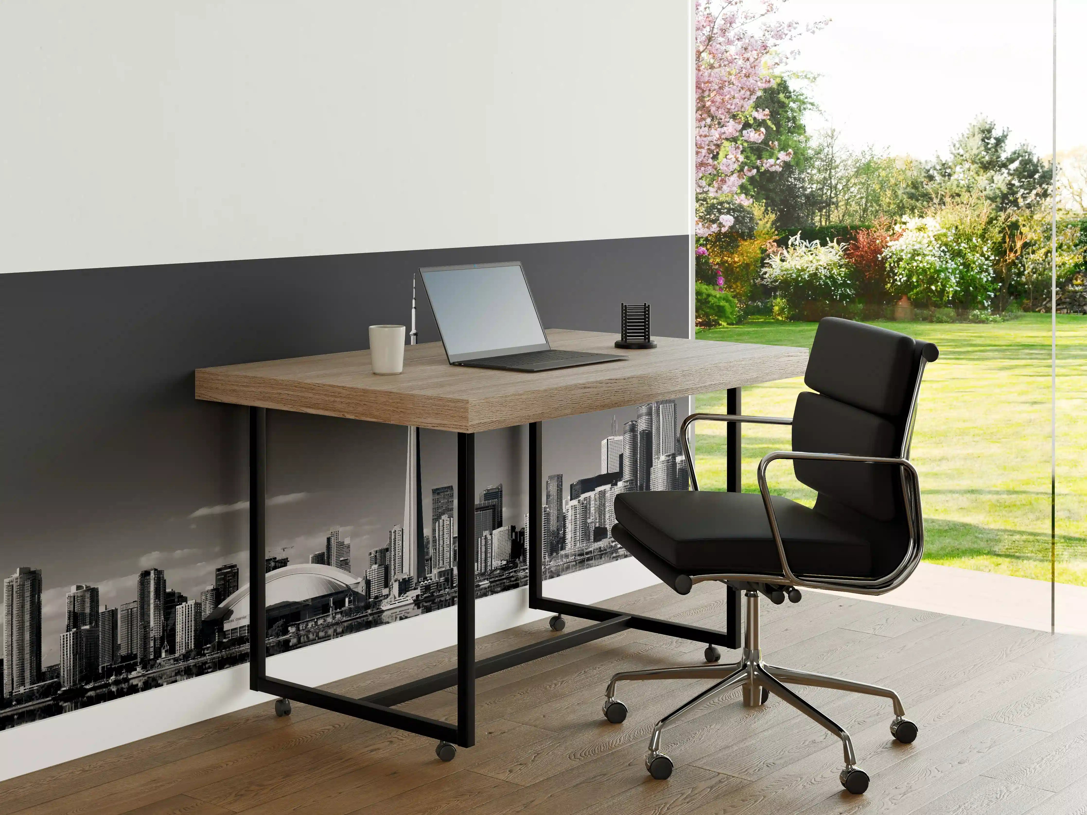 Büro Wandgestaltung - Skyline von Toronto mit CN Turm in schwarz weiß