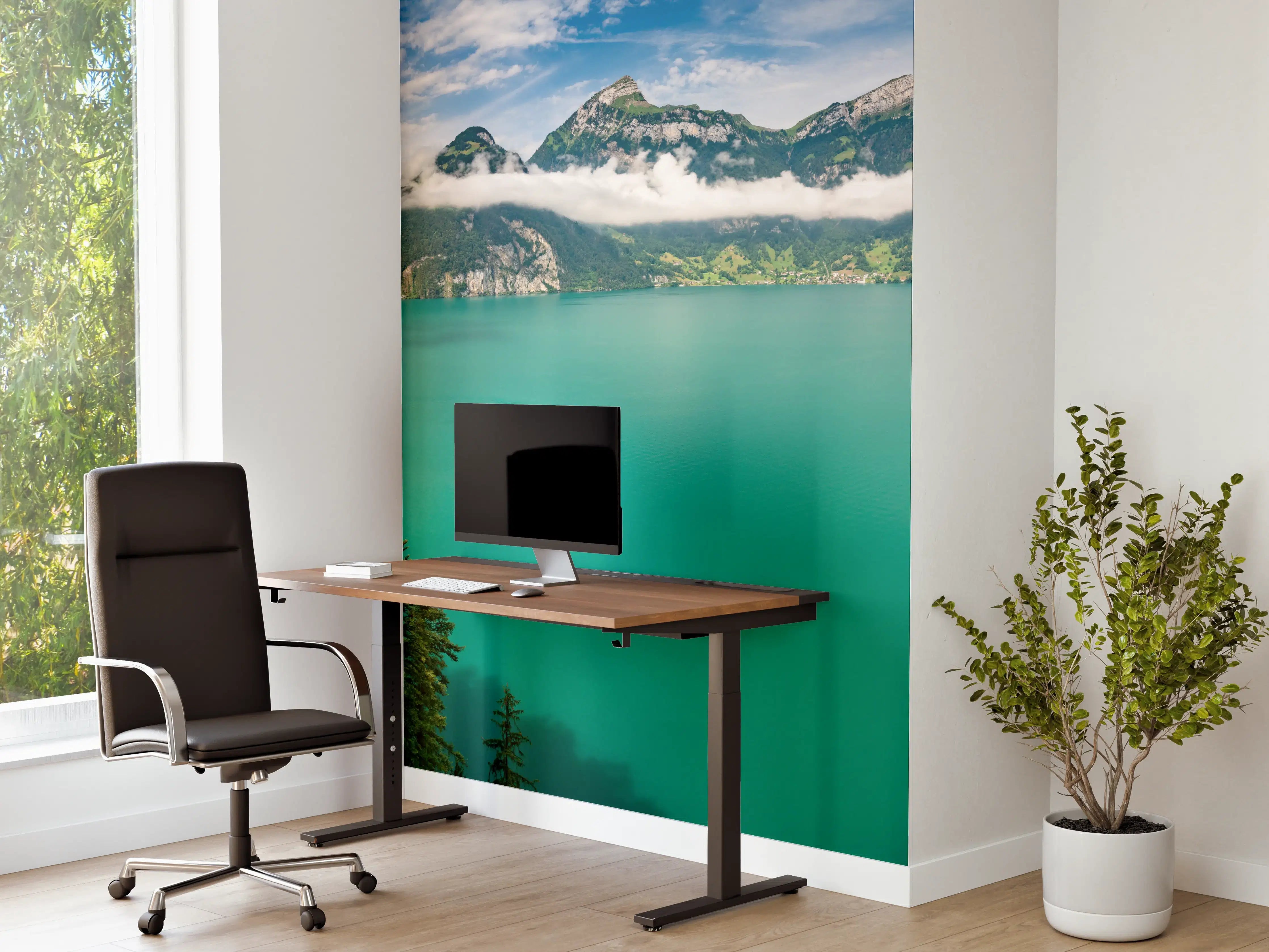 Büro Wandgestaltung - Sommeralpen im Blick- Schweiz