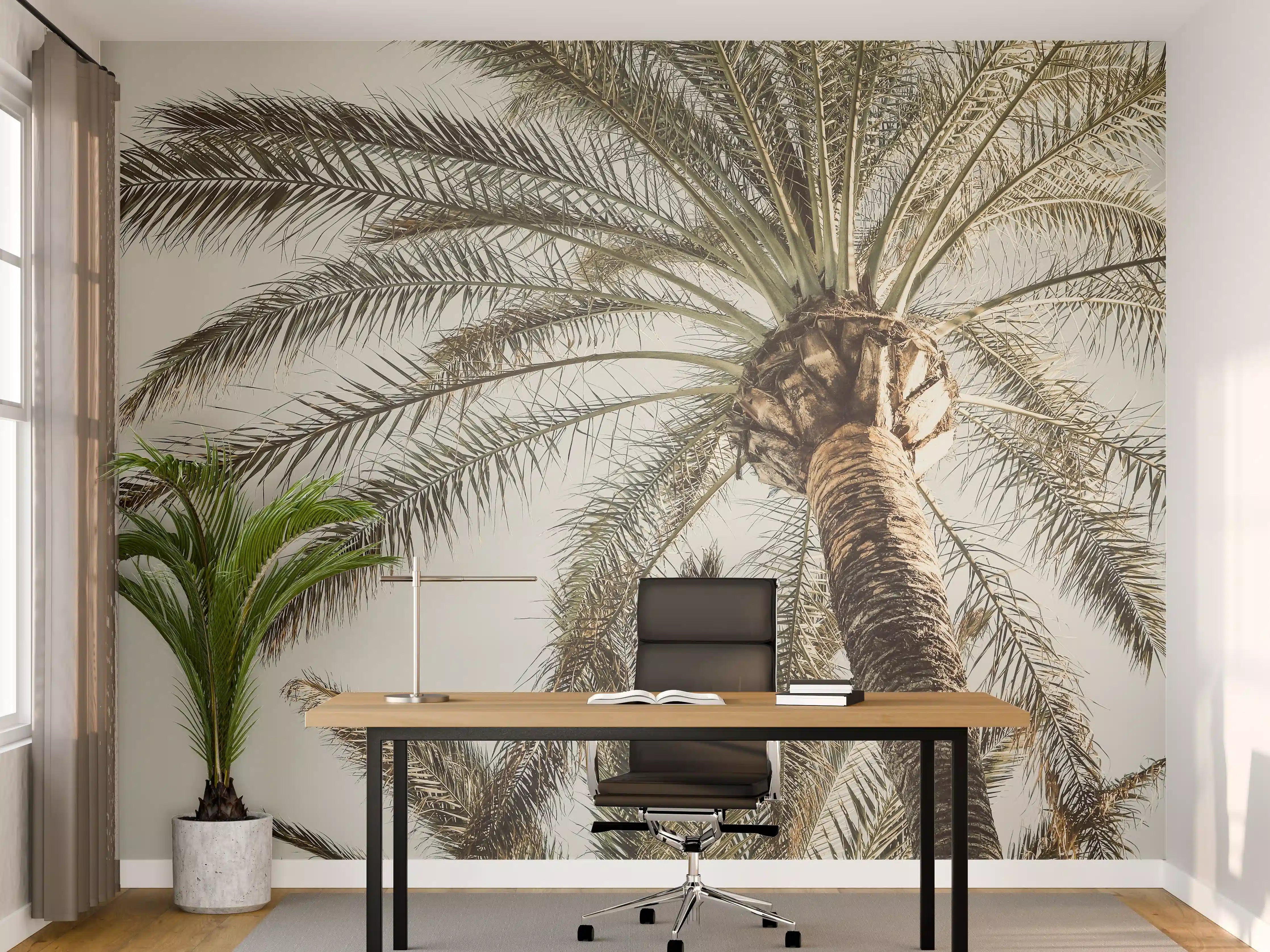Büro Wandgestaltung - Sommerliche Palme 