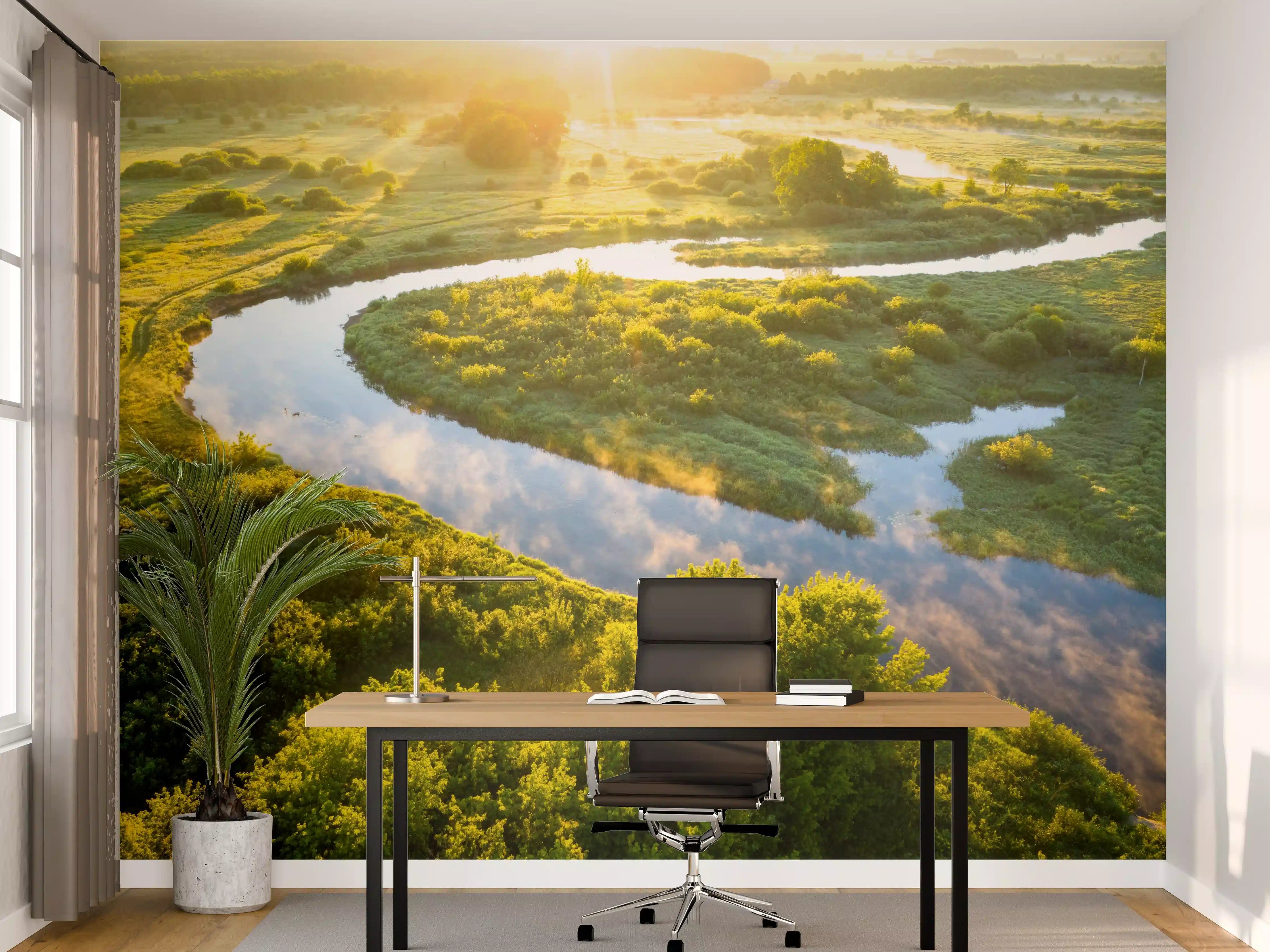 Büro Wandgestaltung - Sommermorgen am Fluss im Arizona