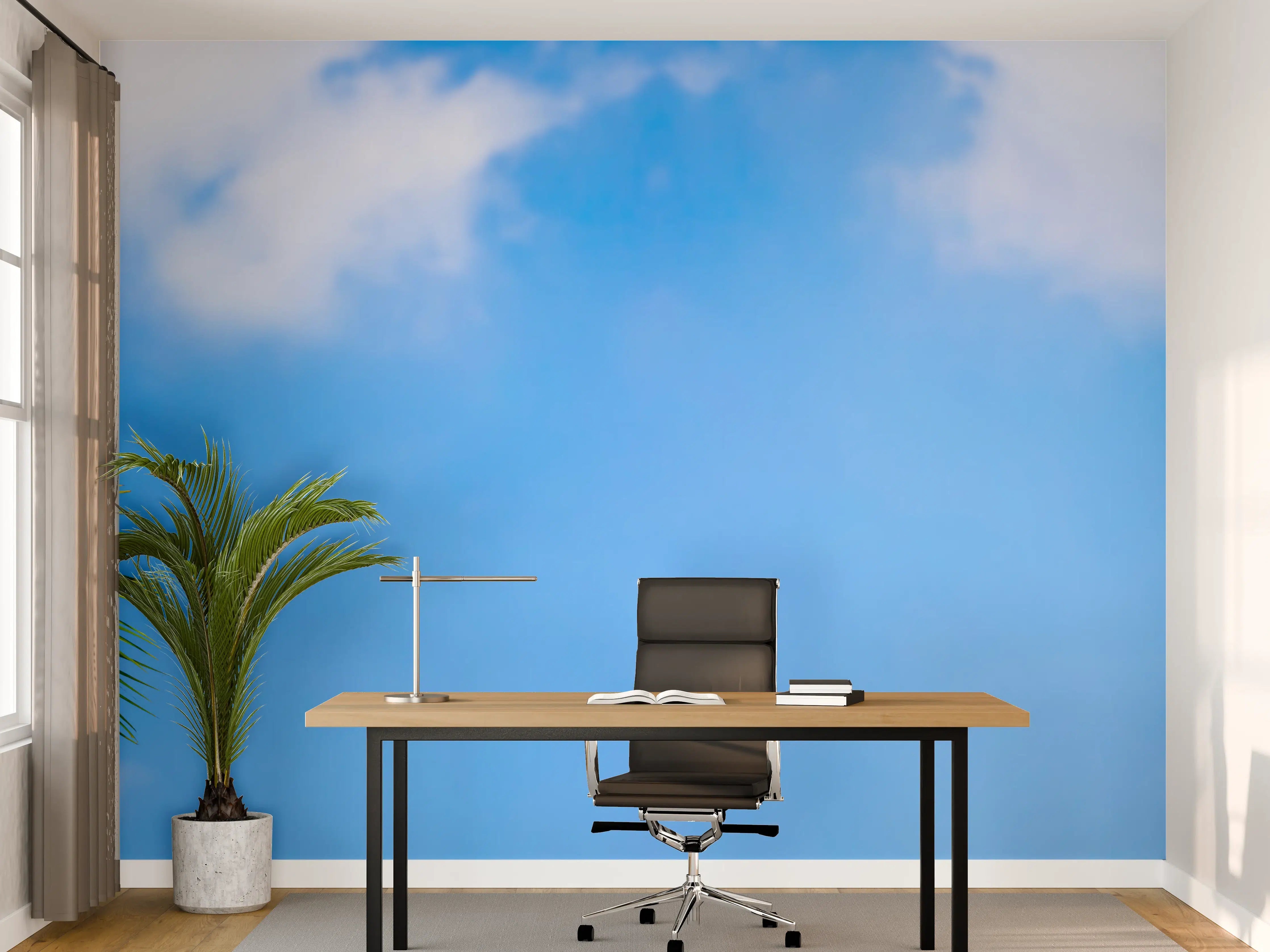 Büro Wandgestaltung - Sonne strahlt auf Palme