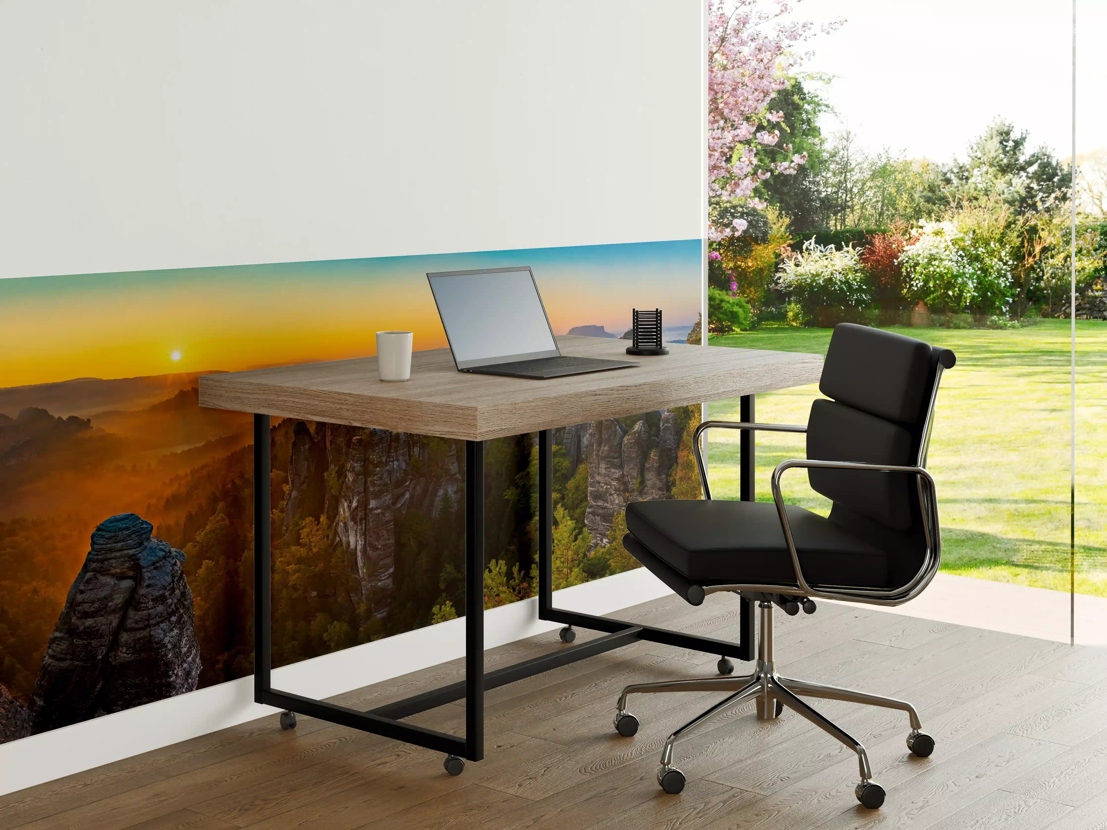 Büro Wandgestaltung - Sonnenaufgang Bastei Sächsische Schweiz