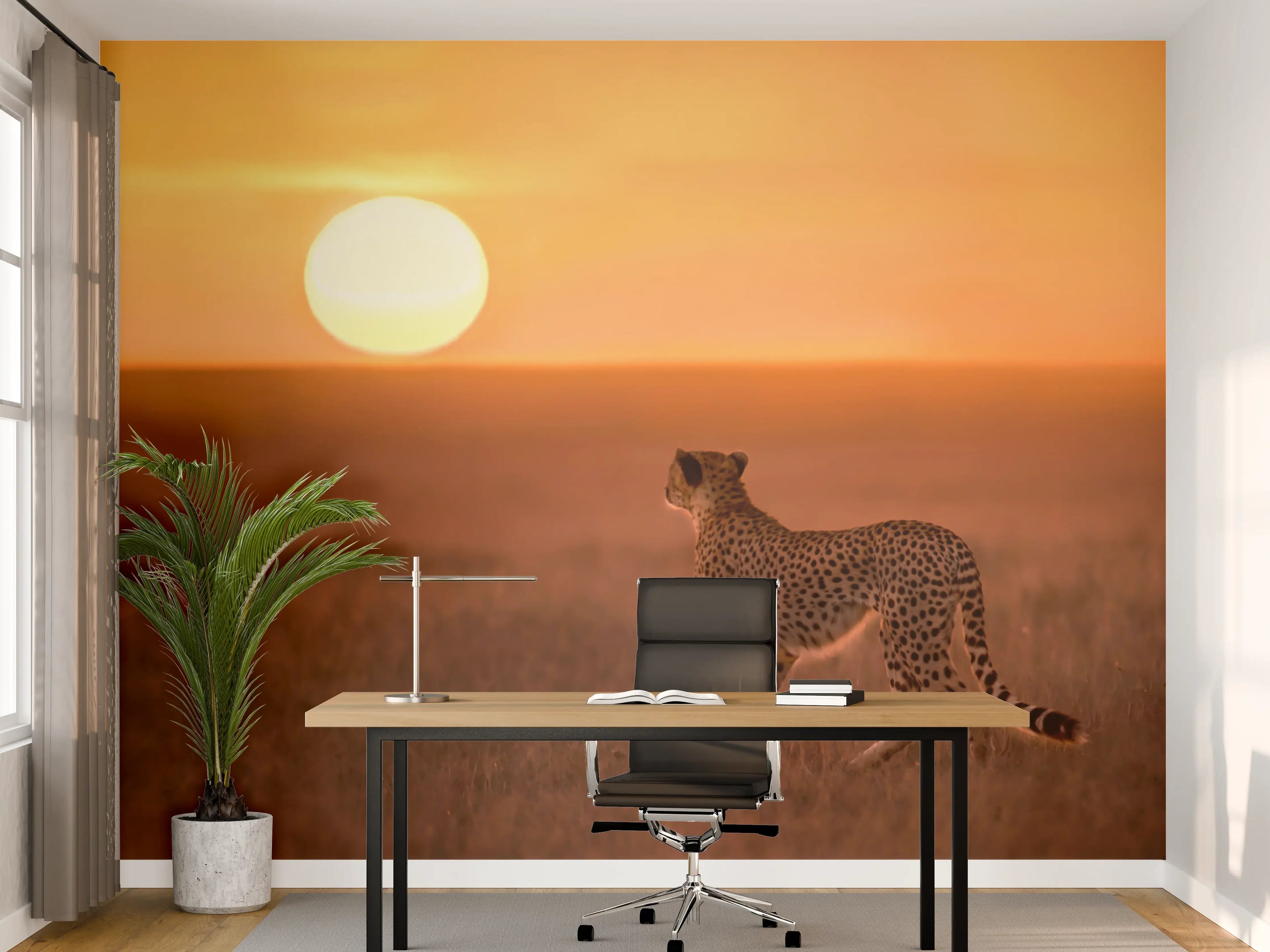 Büro Wandgestaltung - Sonnenaufgang in der Savanne - Afrika