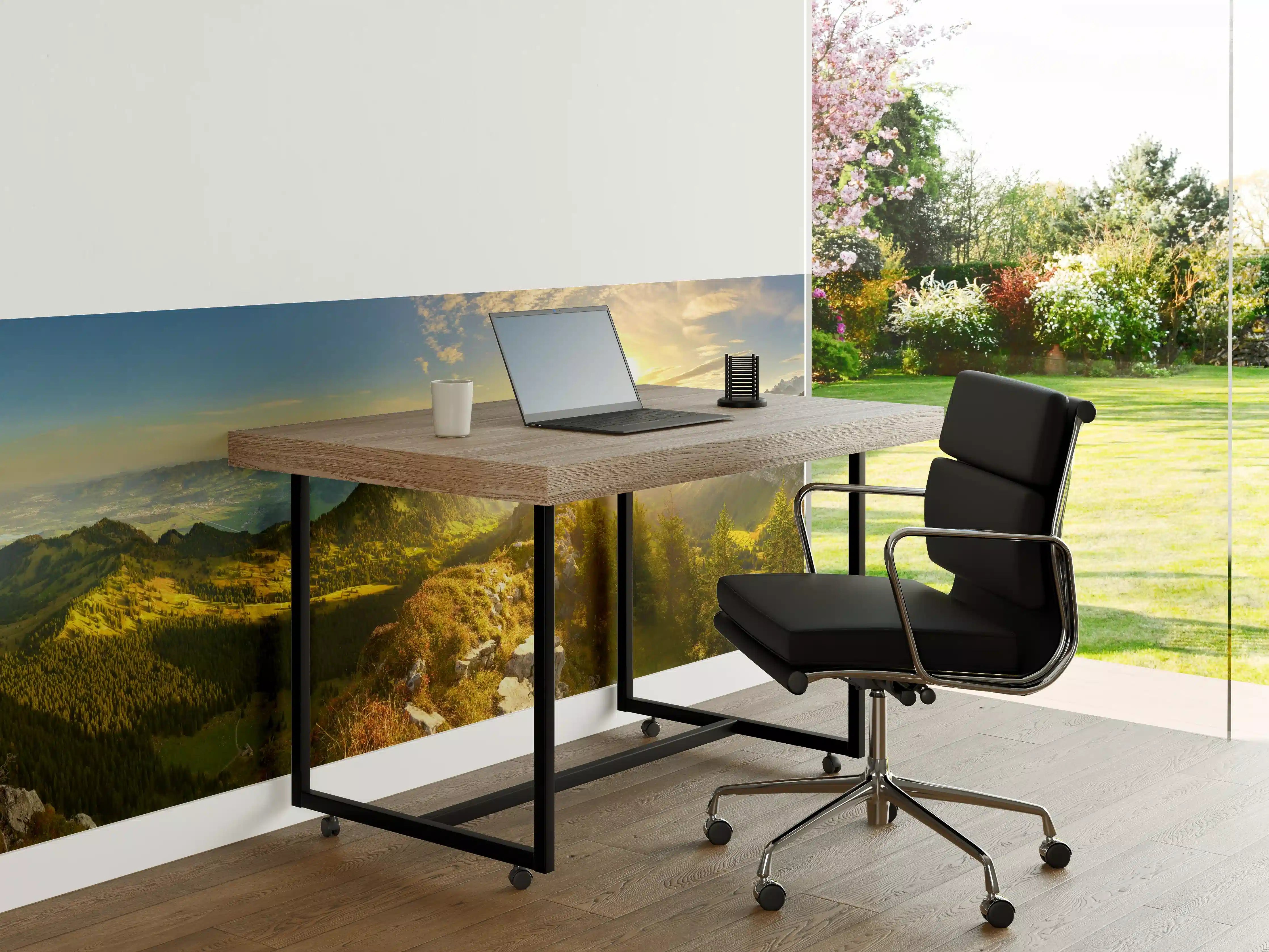 Büro Wandgestaltung - Sonnenaufgang über Schweizer Tal