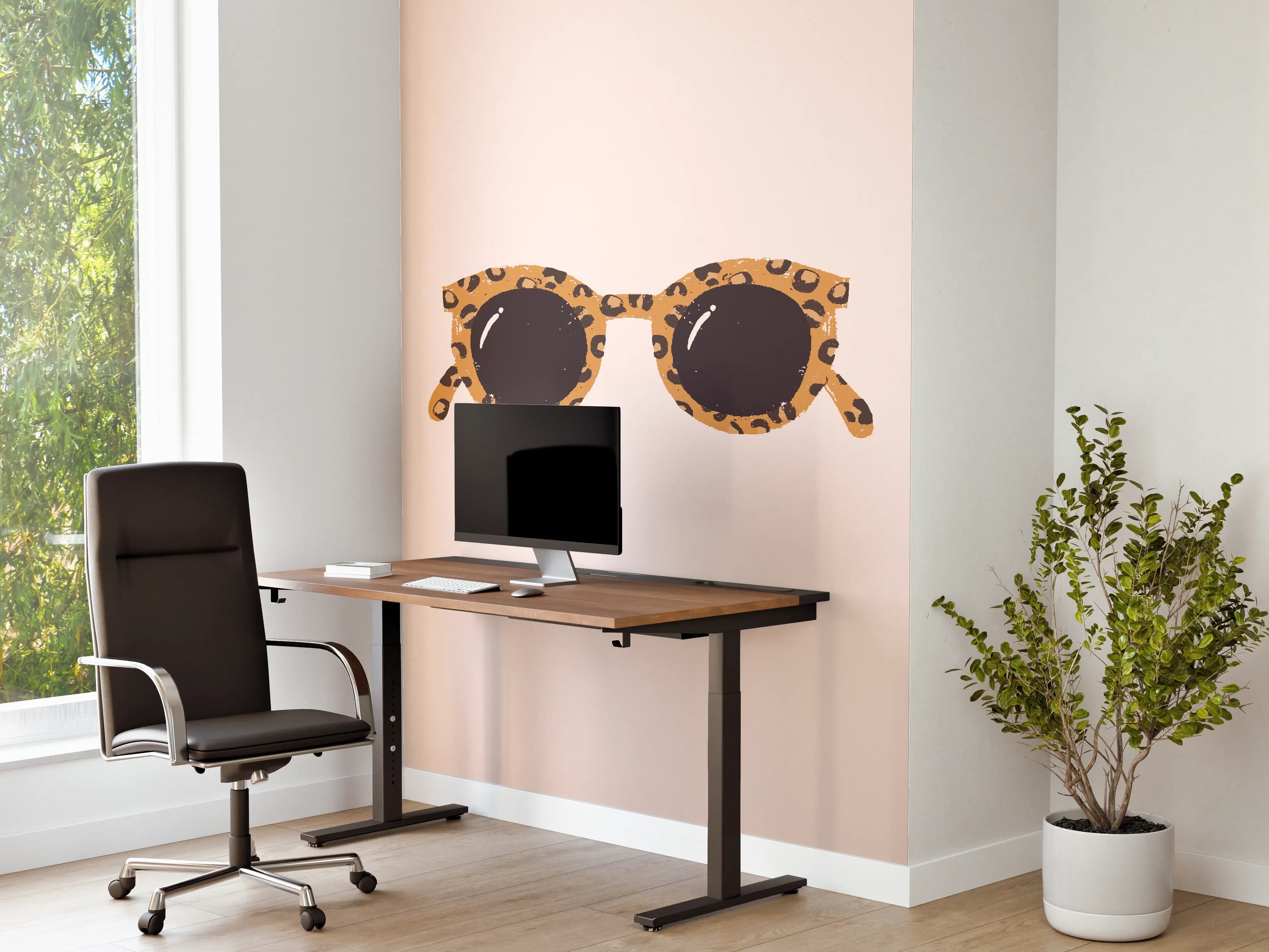 Büro Wandgestaltung - Sonnenbrille - Leopardenmuster