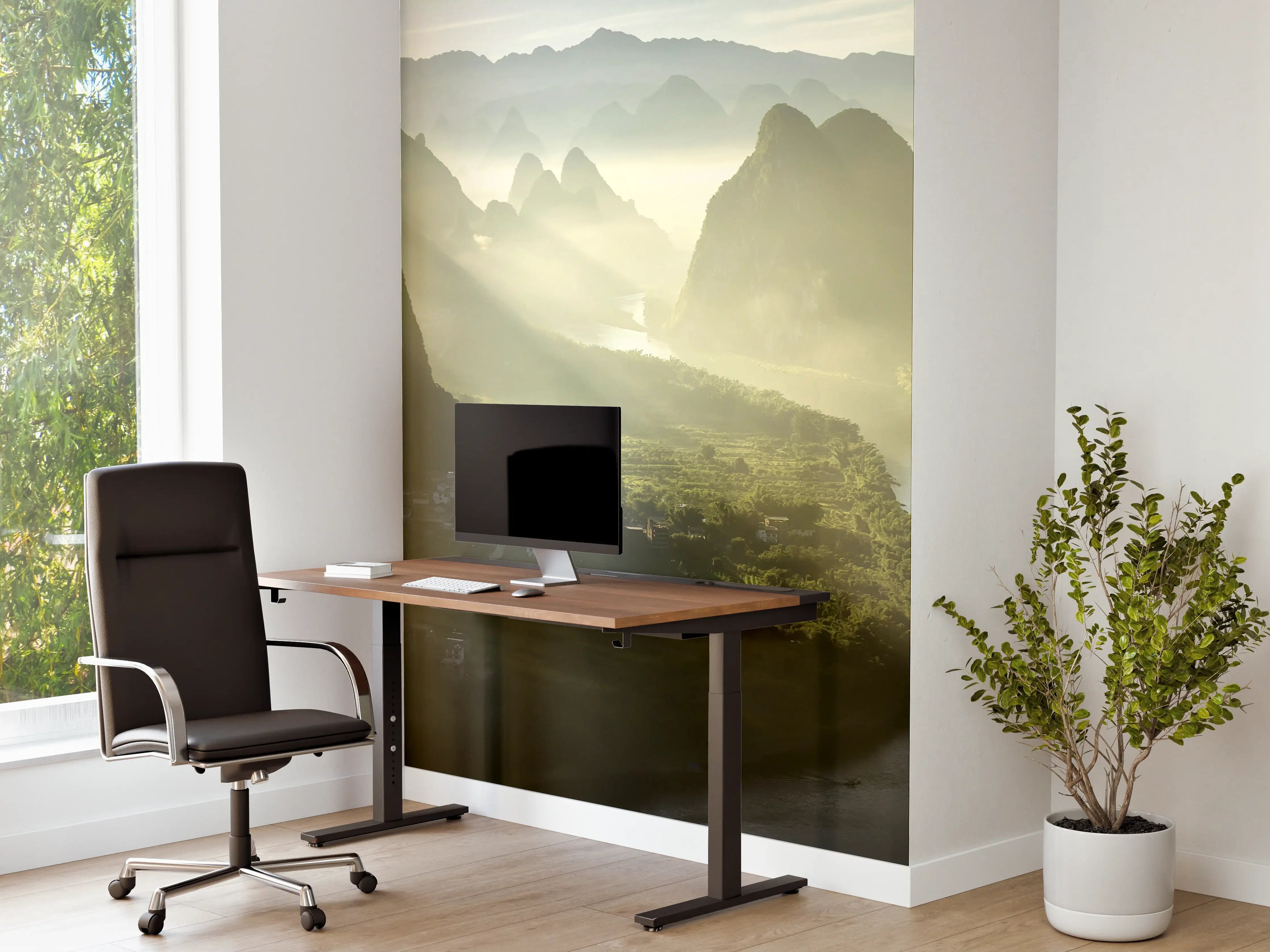 Büro Wandgestaltung - Sonnendurchflutete Li-Flusslandschaft